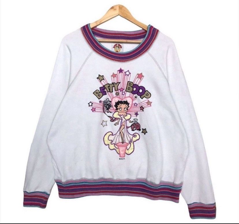 Vintage Rare🔥 Vintage 90s Betty Boobs Embroidered Logo Sweatshirt Size L / US 10 / IT 46 - 1 Thumbnail