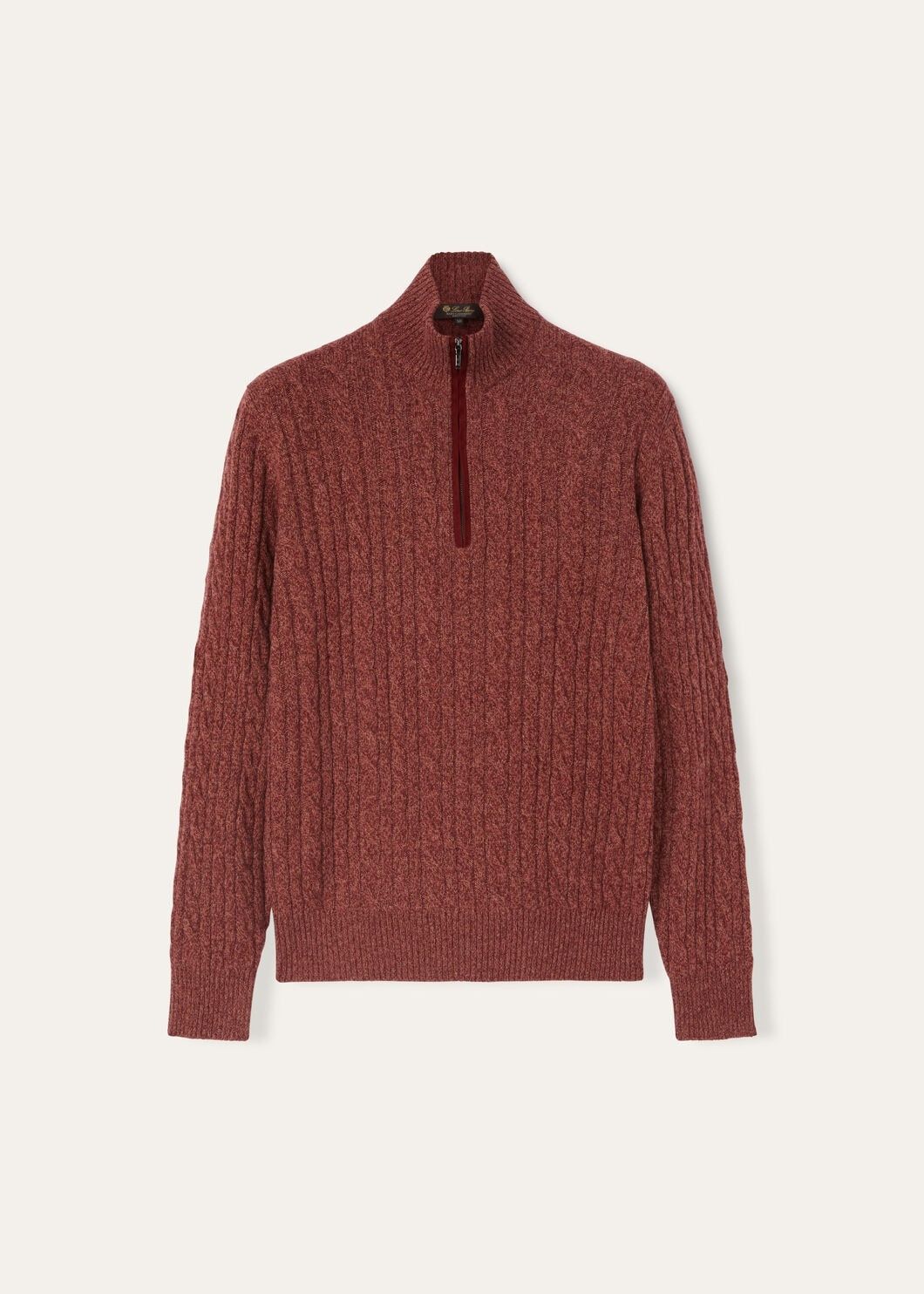 Loro Piana o1w1db10725 FAD7358 Treccia Sweater in Burgundy Size US XL / EU 56 / 4 - 1 Thumbnail