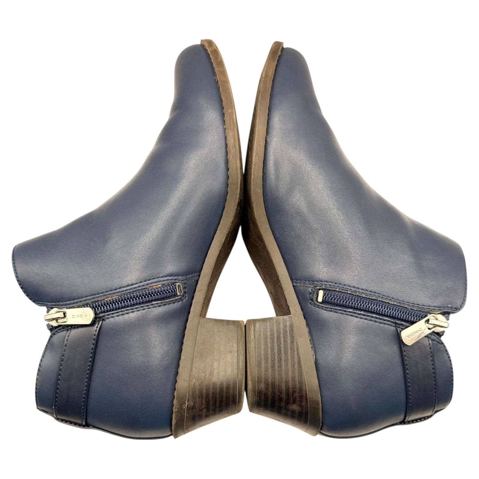 Vionic Vionic Millie Ankle Boot Leather Orthaheel Comfort Navy 8W Size US 8 / IT 38 - 6 Thumbnail