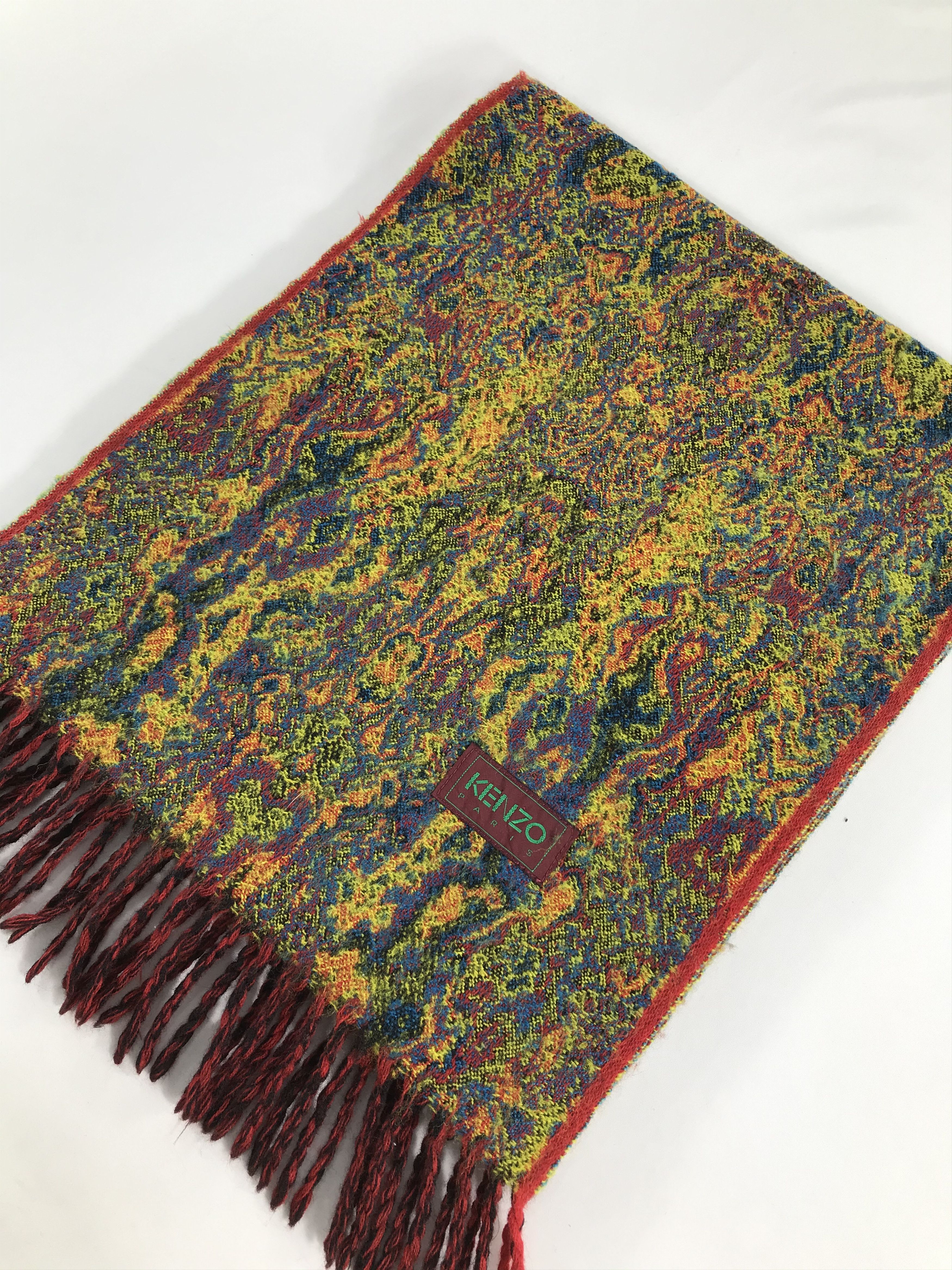Kenzo Kenzo Multicolor Wool Scarf Muffler V464 Size ONE SIZE - 3 Thumbnail