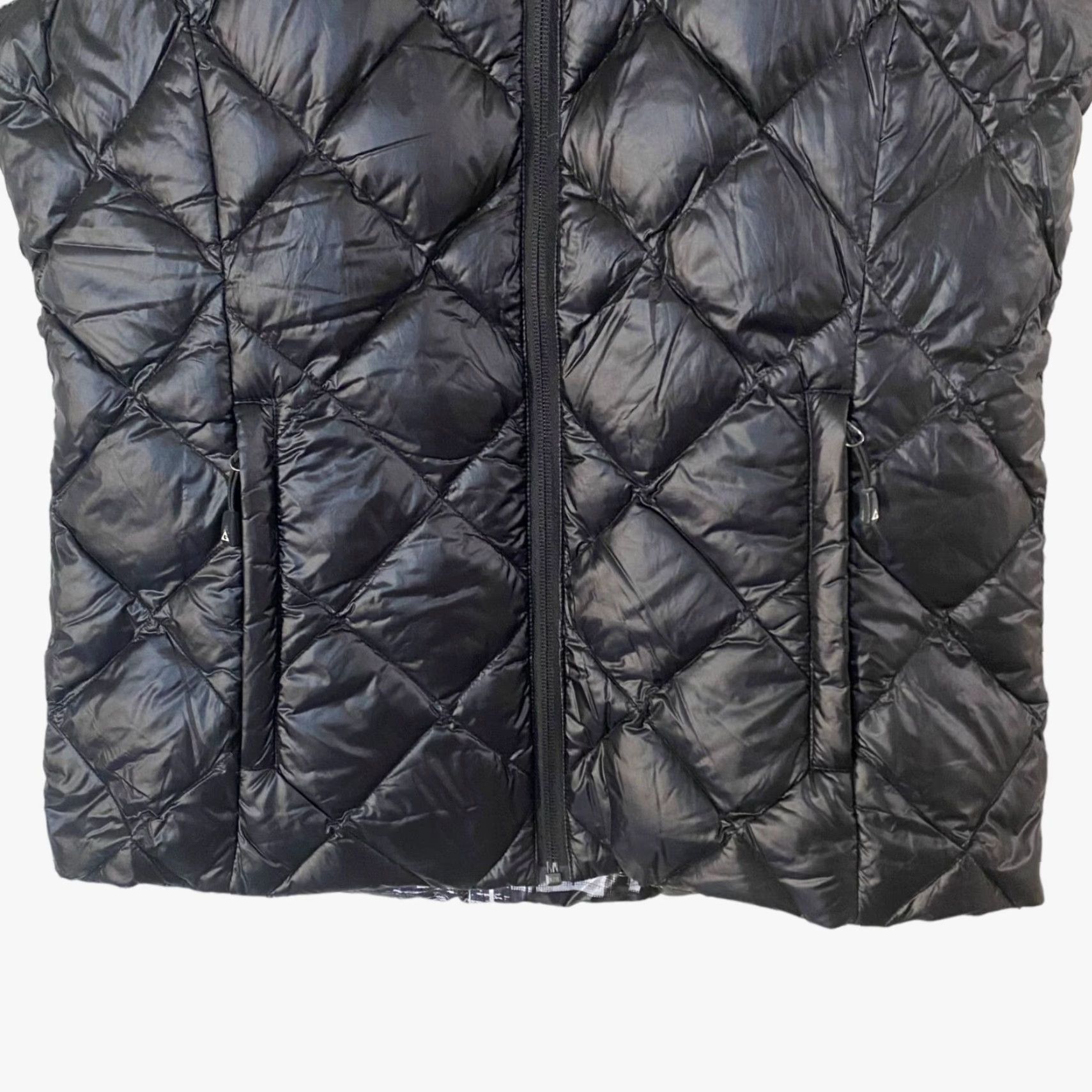 Vintage Gerry Quilted Down Puffer Vest Hood Black Womens Small Full Zip Reversible Size S / US 4 / IT 40 - 6 Thumbnail