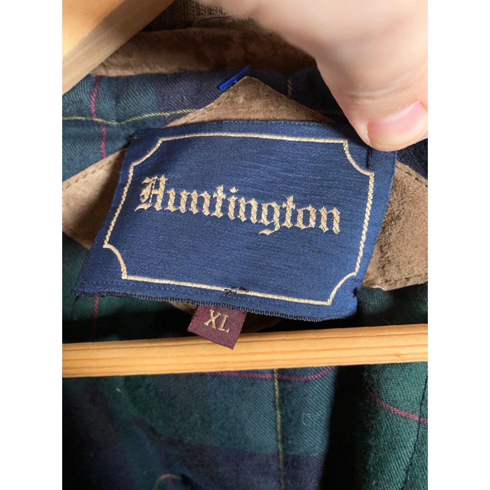 Vintage VINTAGE Huntington Bomber Jacket Leather Men's XL Brown Tartan Plaid Lining 90s Retro Classic Size US XL / EU 56 / 4 - 3 Thumbnail