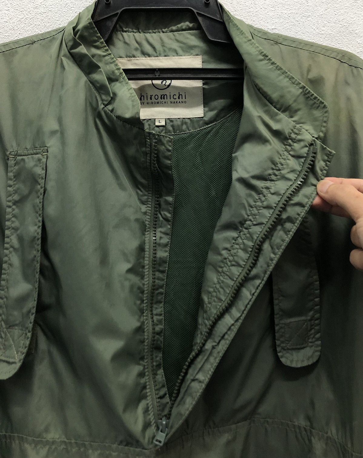 Japanese Brand Hiromichi Nakano Olive Green Pullover Windbreaker Size L Size US L / EU 52-54 / 3 - 4 Thumbnail