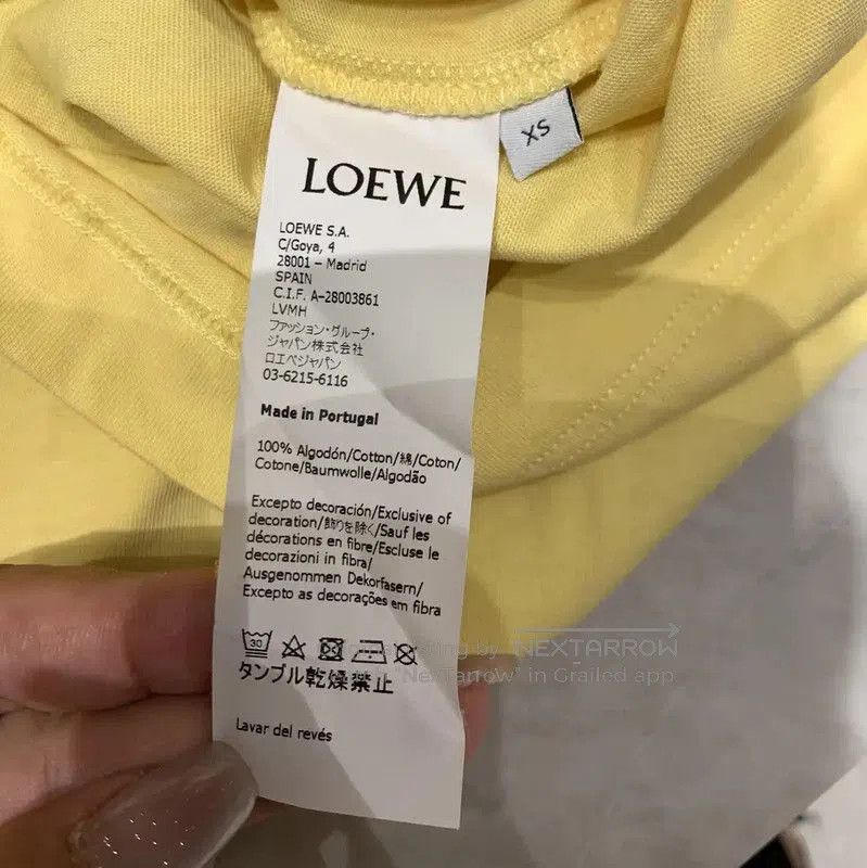 Loewe Loewe Summer Yellow Cotton Graphic T-Shirt . Size XS / US 0-2 / IT 36-38 - 6 Thumbnail