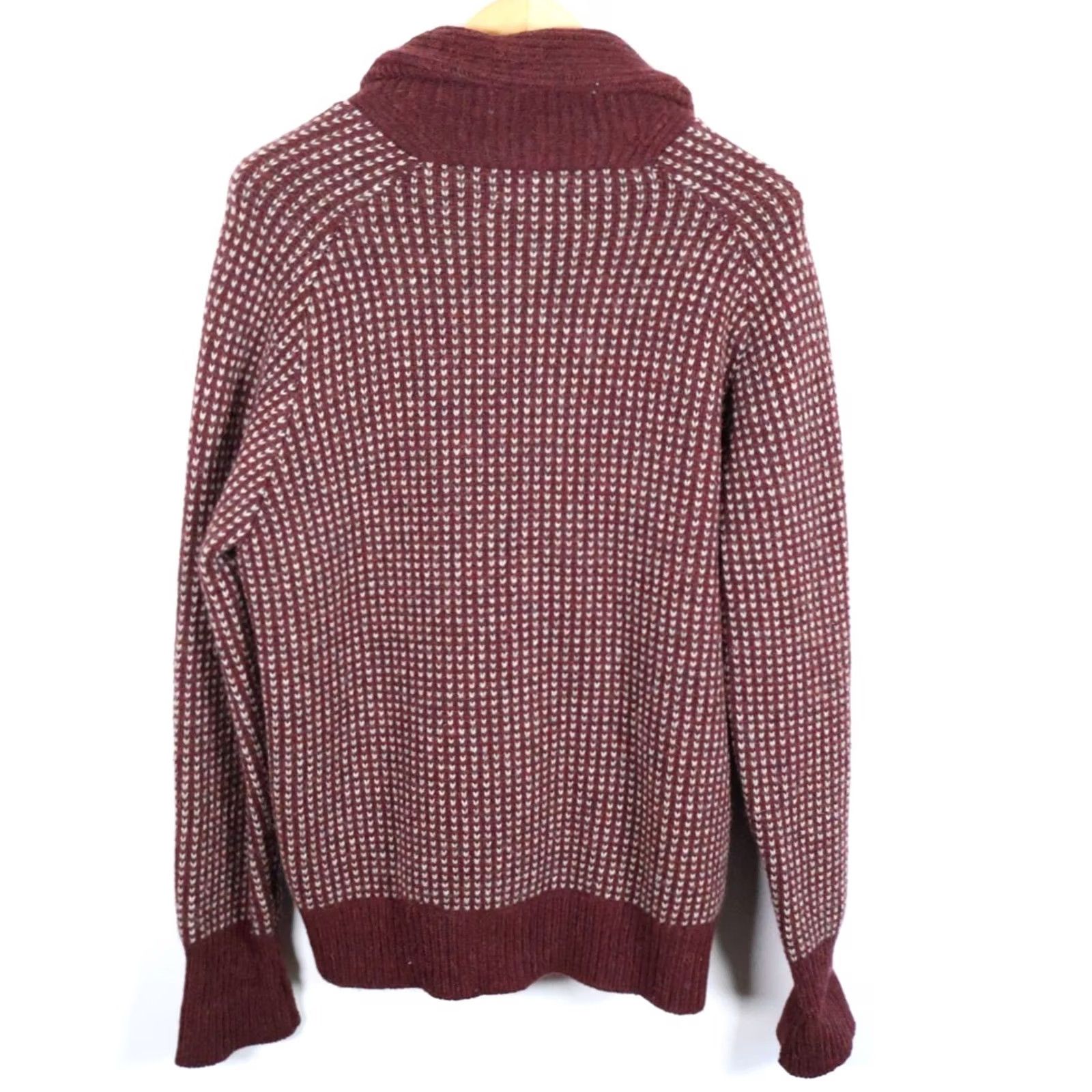 Vintage VINTAGE L.L. Bean Wool Cardigan Sweater Mens Large Red Birdseye 90s Retro Hipster Preppy Dad Geometric Knit Light Heavyweight Cardigan Size US L / EU 52-54 / 3 - 2 Thumbnail