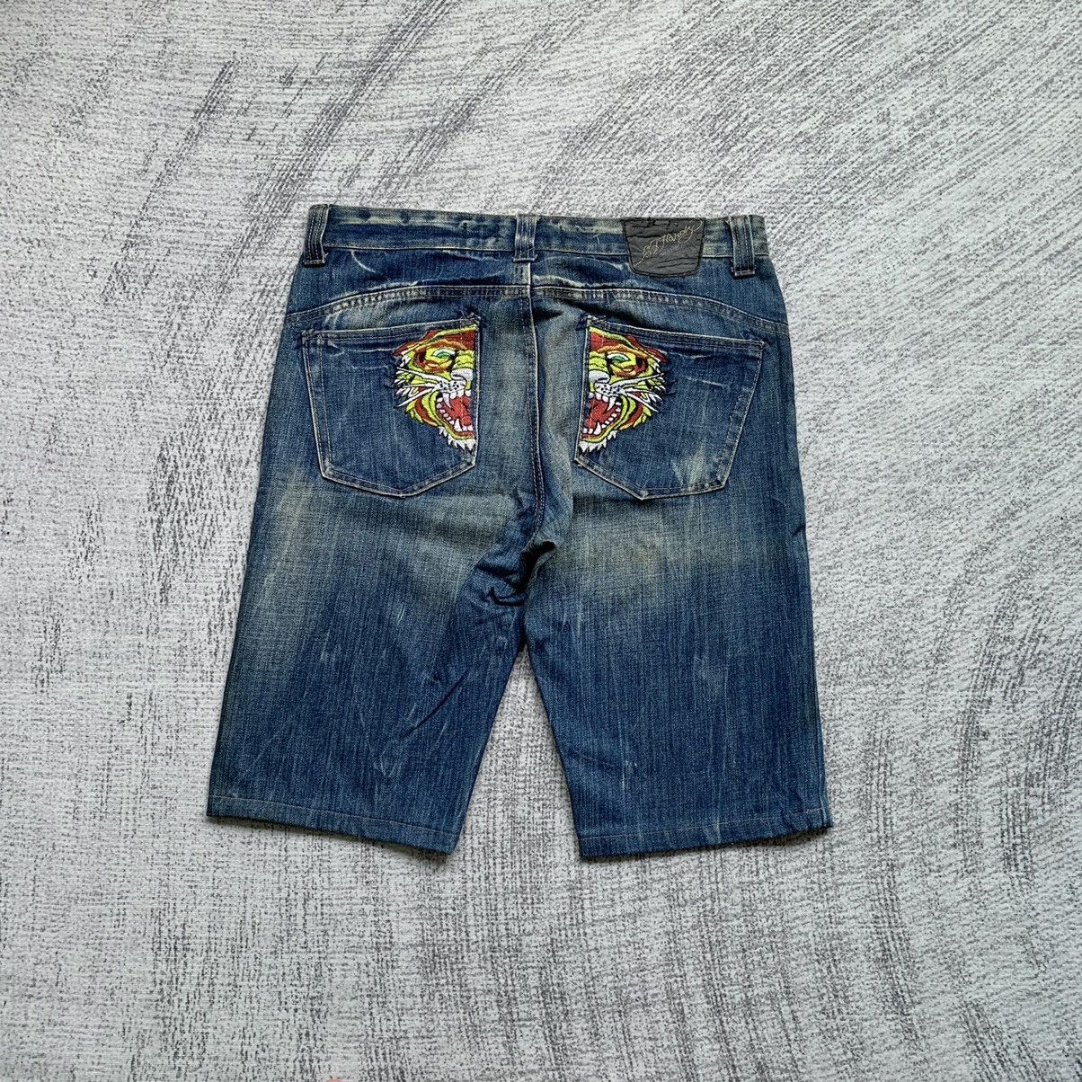 Ed Hardy × Vintage Vintage Ed Hardy Tiger Embroidery Short Size US 34 / EU 50 - 1 Thumbnail