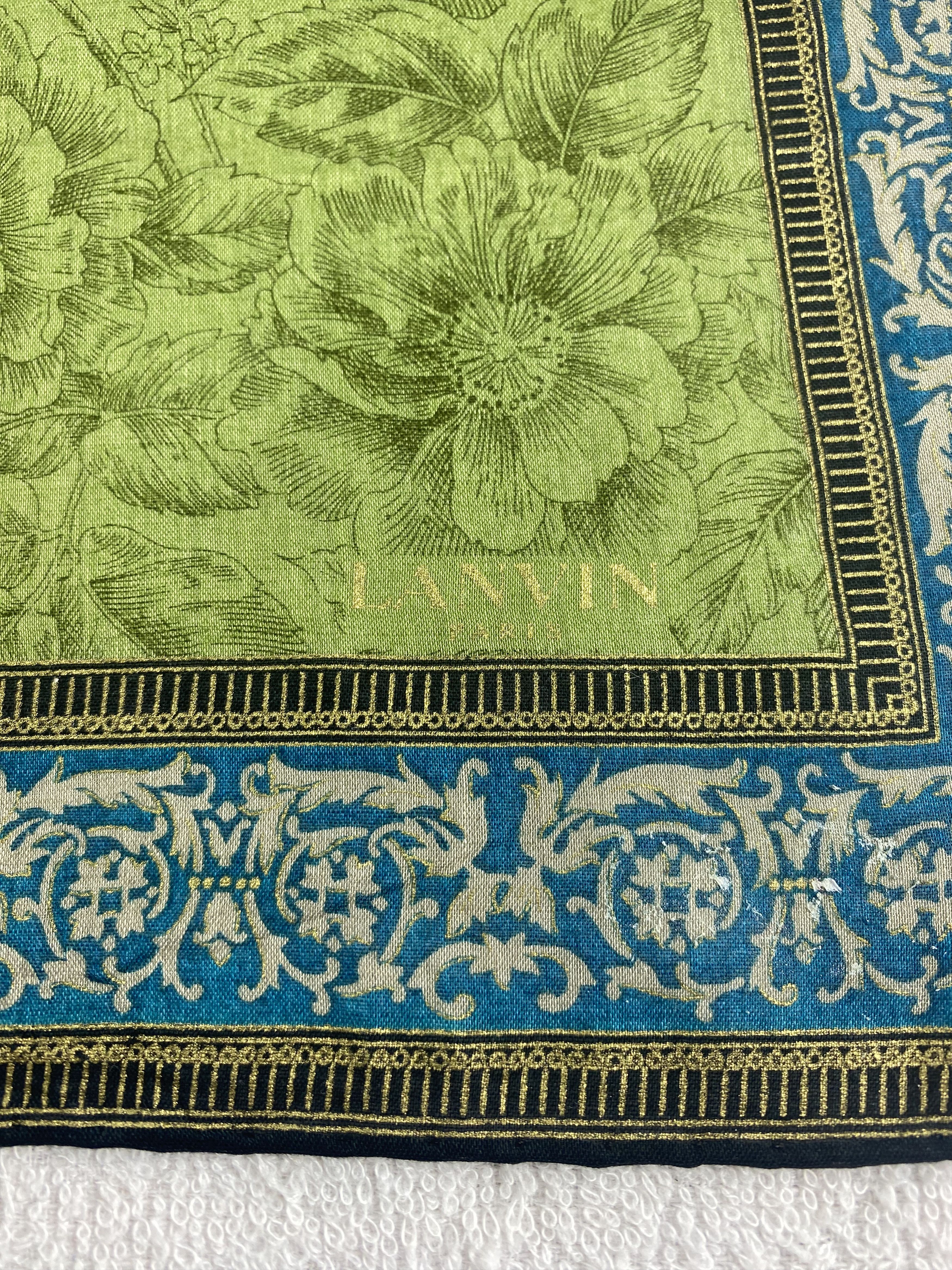 Lanvin Lanvin Floral Handkerchief / Bandana / Neckerchief C172 Size ONE SIZE - 5 Thumbnail