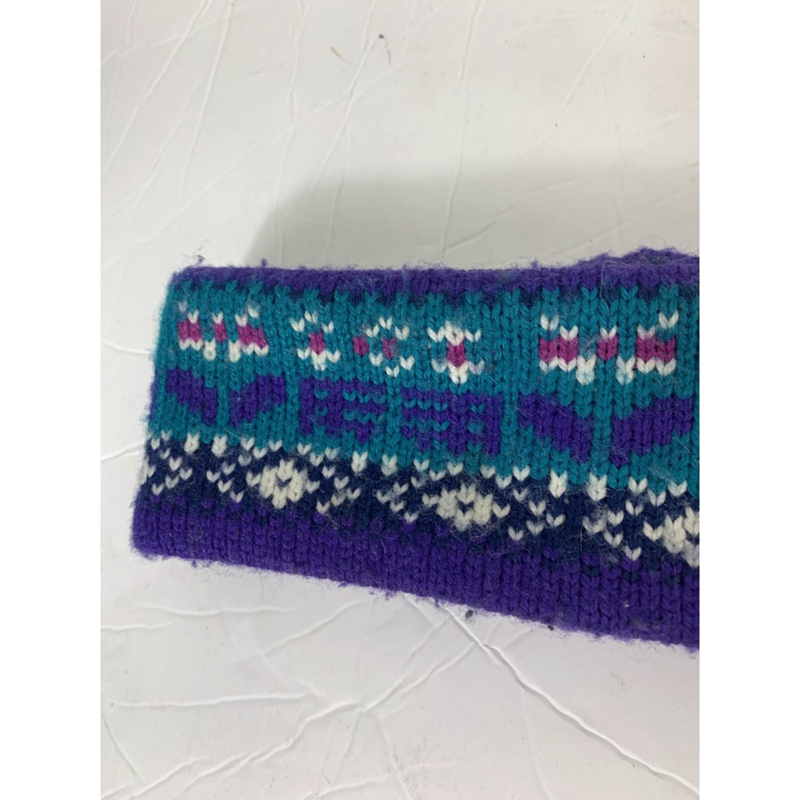 Vintage VINTAGE HEAD Headband Womens One Size Green Blue Purple fleece lined Ski Band Hat Size ONE SIZE - 3 Thumbnail