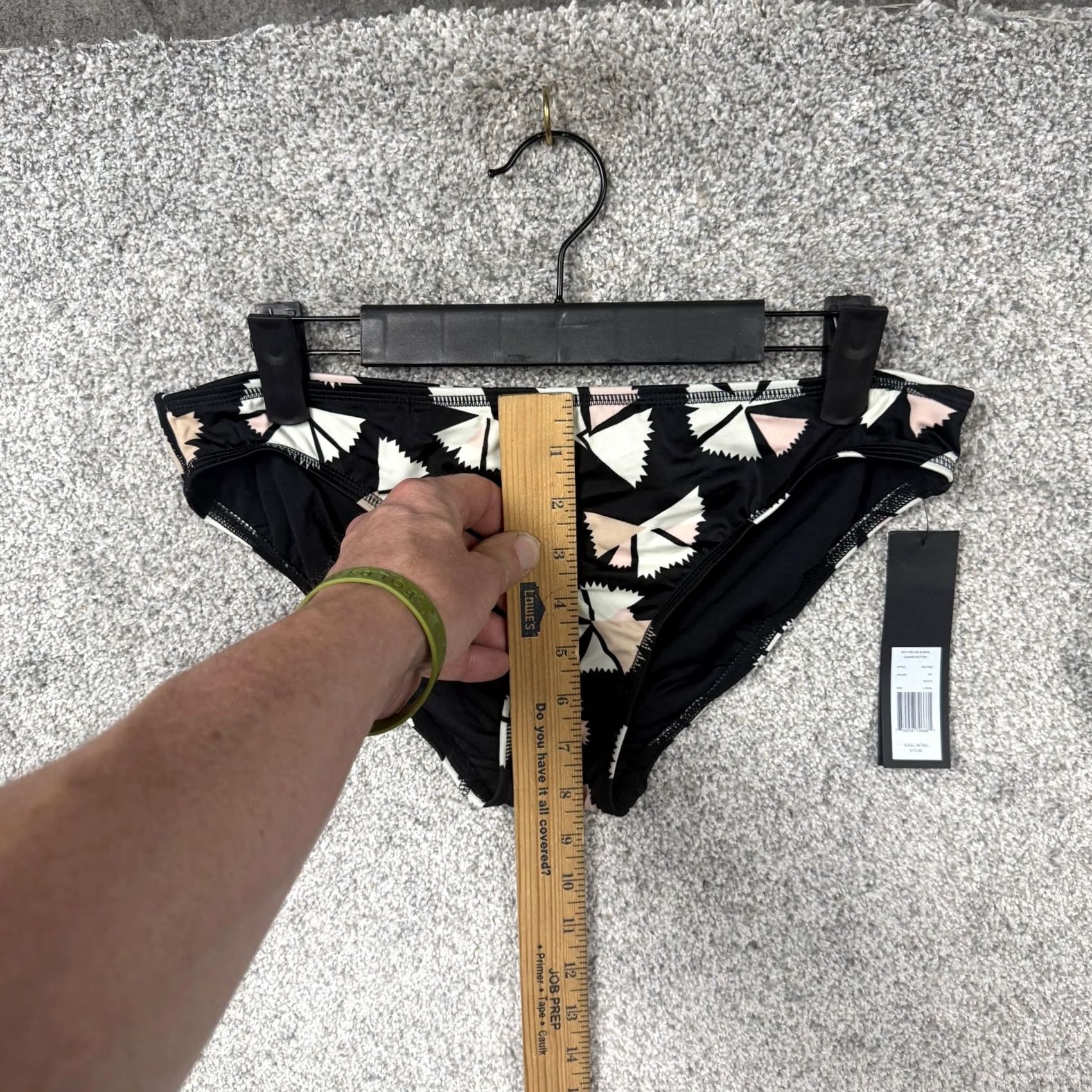 Marc by Marc Jacobs Marc by Marc Jacobs Bikini Bottom L Black Geometric Print Classic Resort Swimwear Beach Womens Boys Girls Size 36" / US 14 / IT 50 - 5 Thumbnail