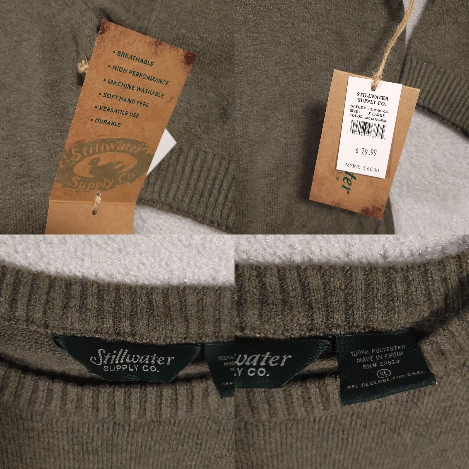 Vintage Stillwater Supply Co Sweater Women’s Green Pullover High Low Soft Knit XL Long Sleeve Round Neck Size XL / US 12-14 / IT 48-50 - 9 Thumbnail