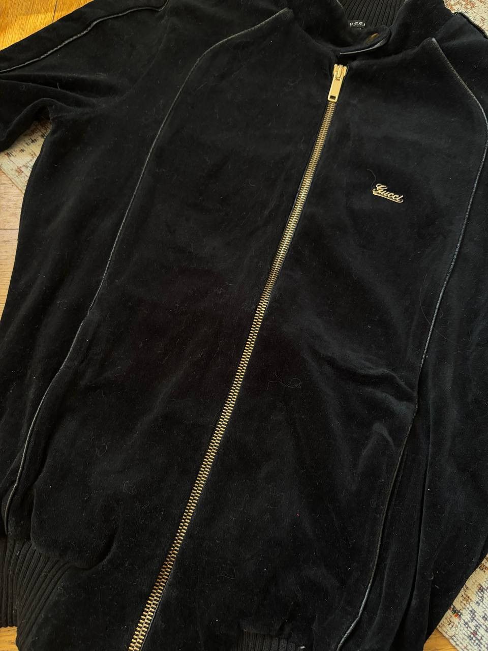 Gucci Gucci x Tom Ford Vintage women zip velour sweater 00's Size M / US 6-8 / IT 42-44 - 5 Thumbnail