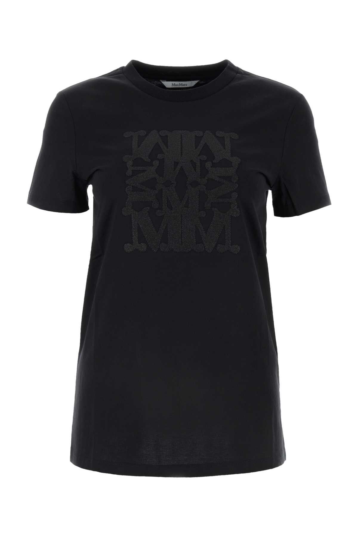 image of Max Mara Black Cotton Taverna T-Shirt, Women's (Size XS)