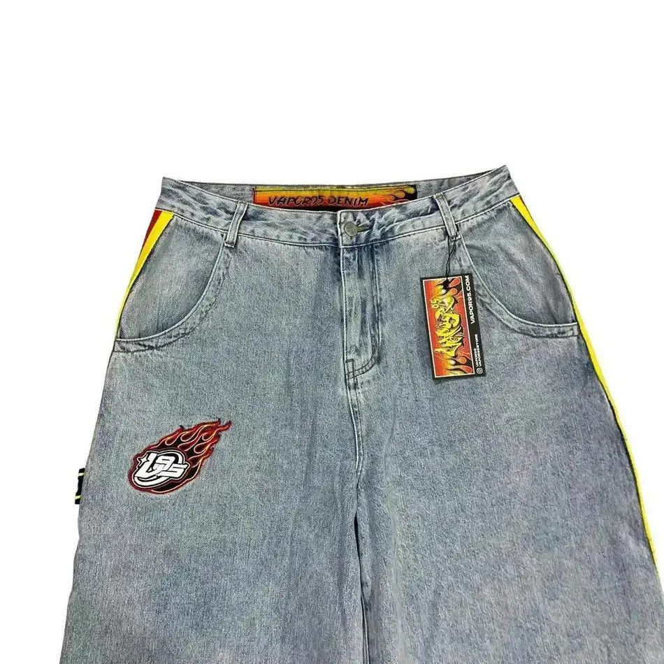 Japanese Brand Street Casual Fire Baggy Denim Size US 32 / EU 48 - 3 Thumbnail