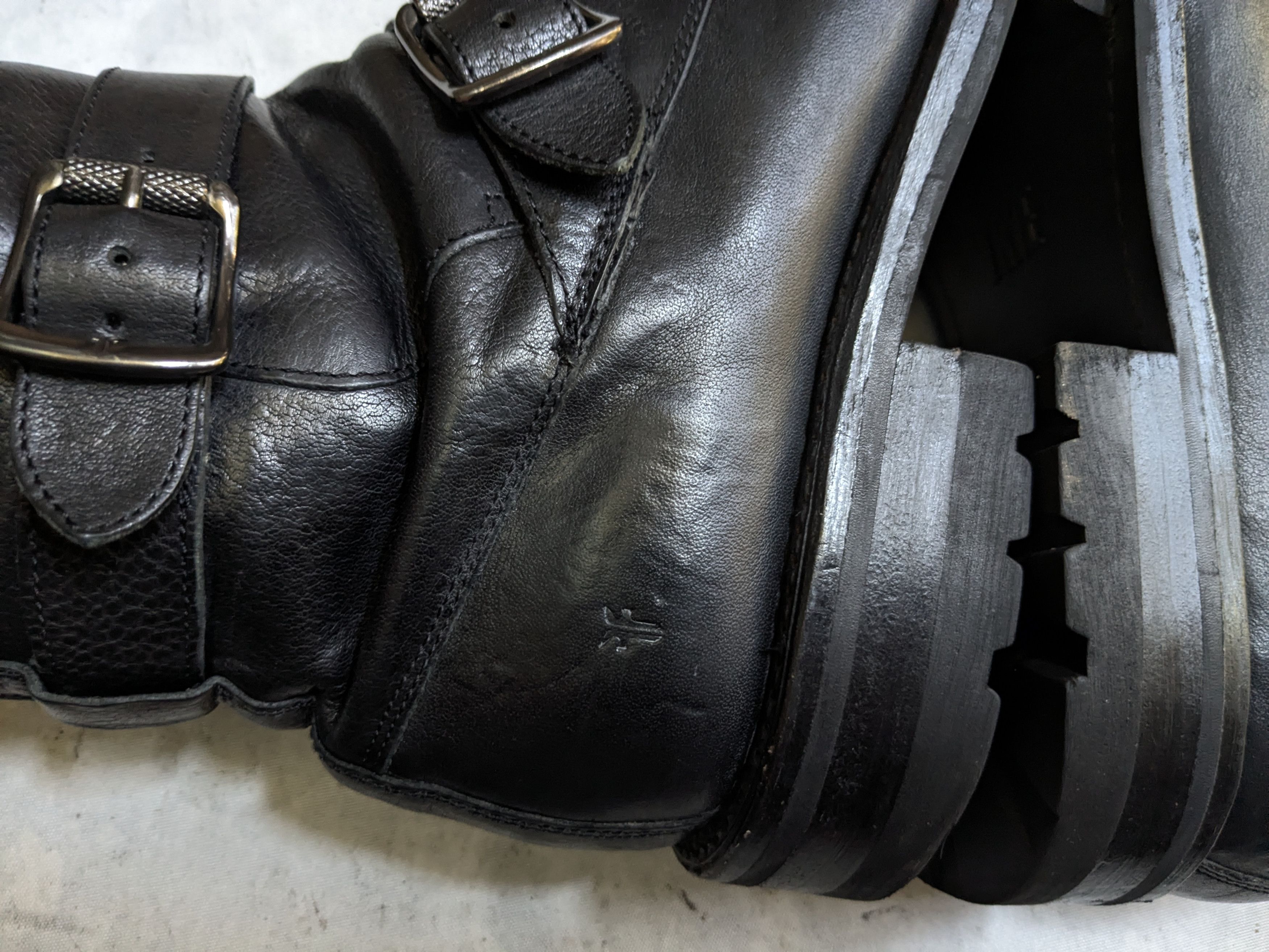 Frye Frye Engineer Boots Black Leather 9.5 D Strap Buckle Size US 9.5 / EU 42-43 - 10 Thumbnail