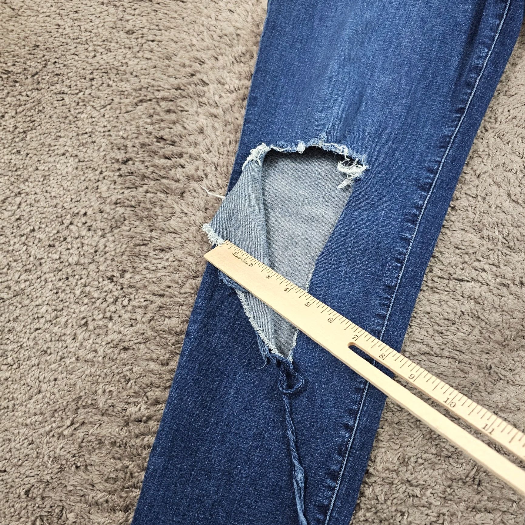 Hudson HUDSON Jeans Men's 38 Skinny Distressed Dark Wash Denim Ace Laurence Blue Size US 35 - 2 Thumbnail