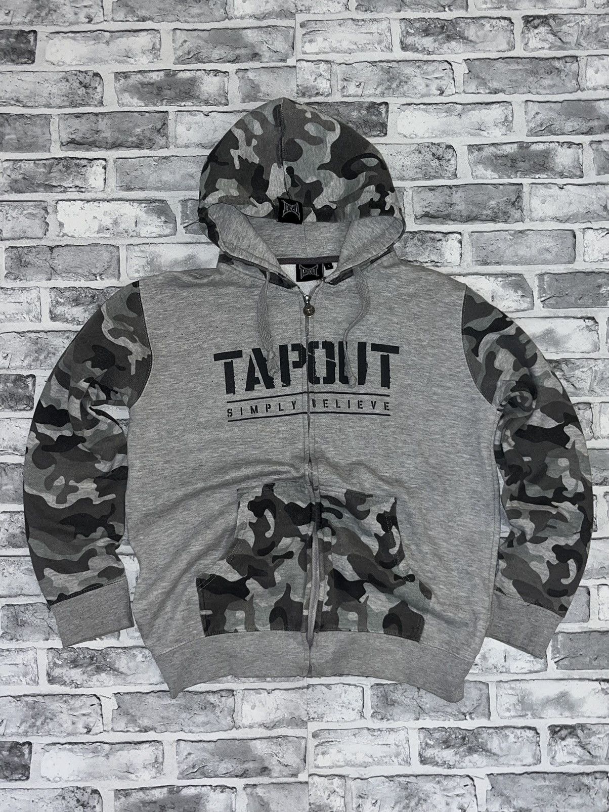 Tapout × Vintage tapout rap zip-hoodie camo streetwear style Size US L / EU 52-54 / 3 - 1 Thumbnail