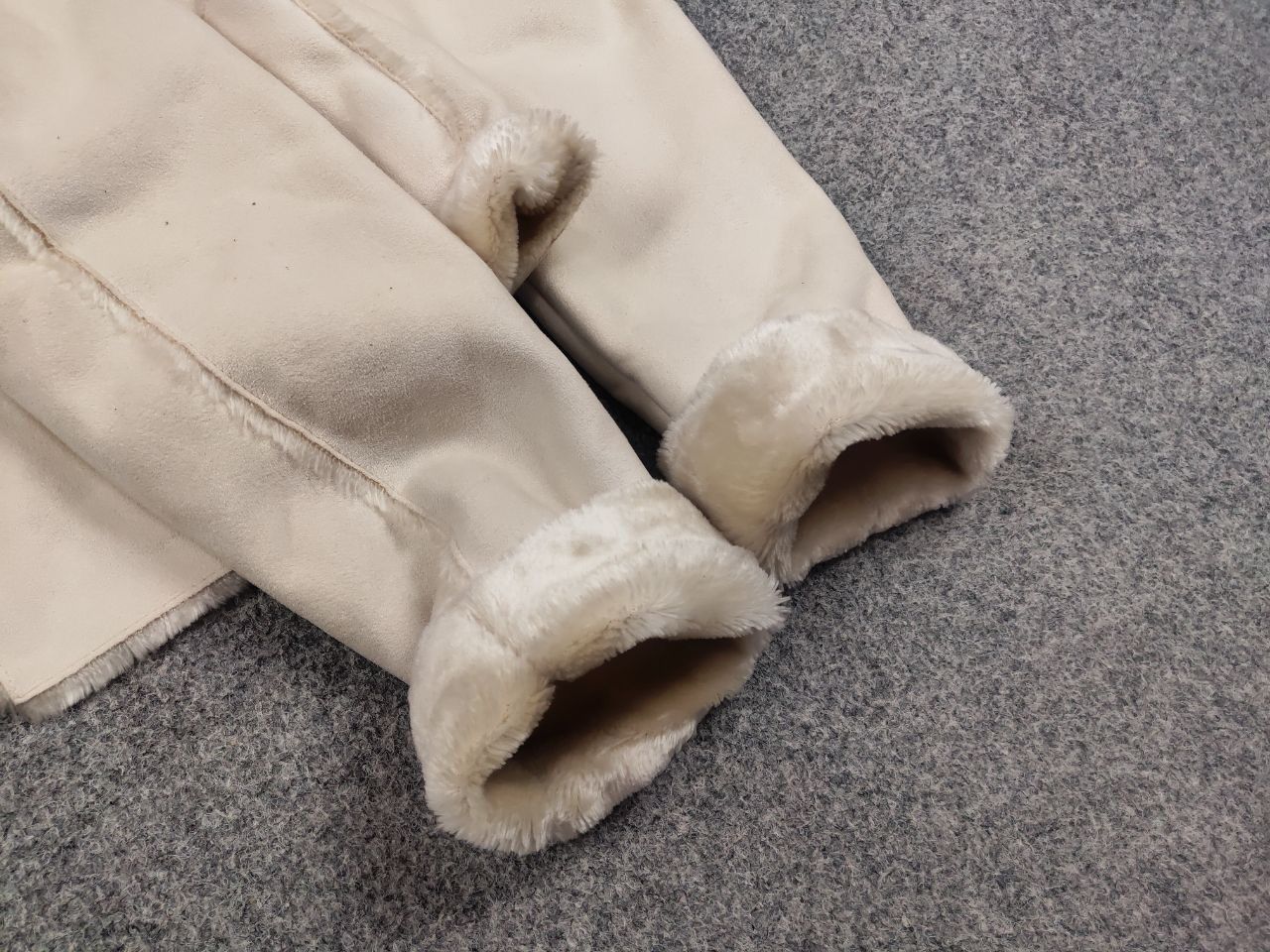 If Six Was Nine VTG Avant Garde If Six Was Nine Style Fur Beige Jacket Size XS / US 0-2 / IT 36-38 - 9 Thumbnail