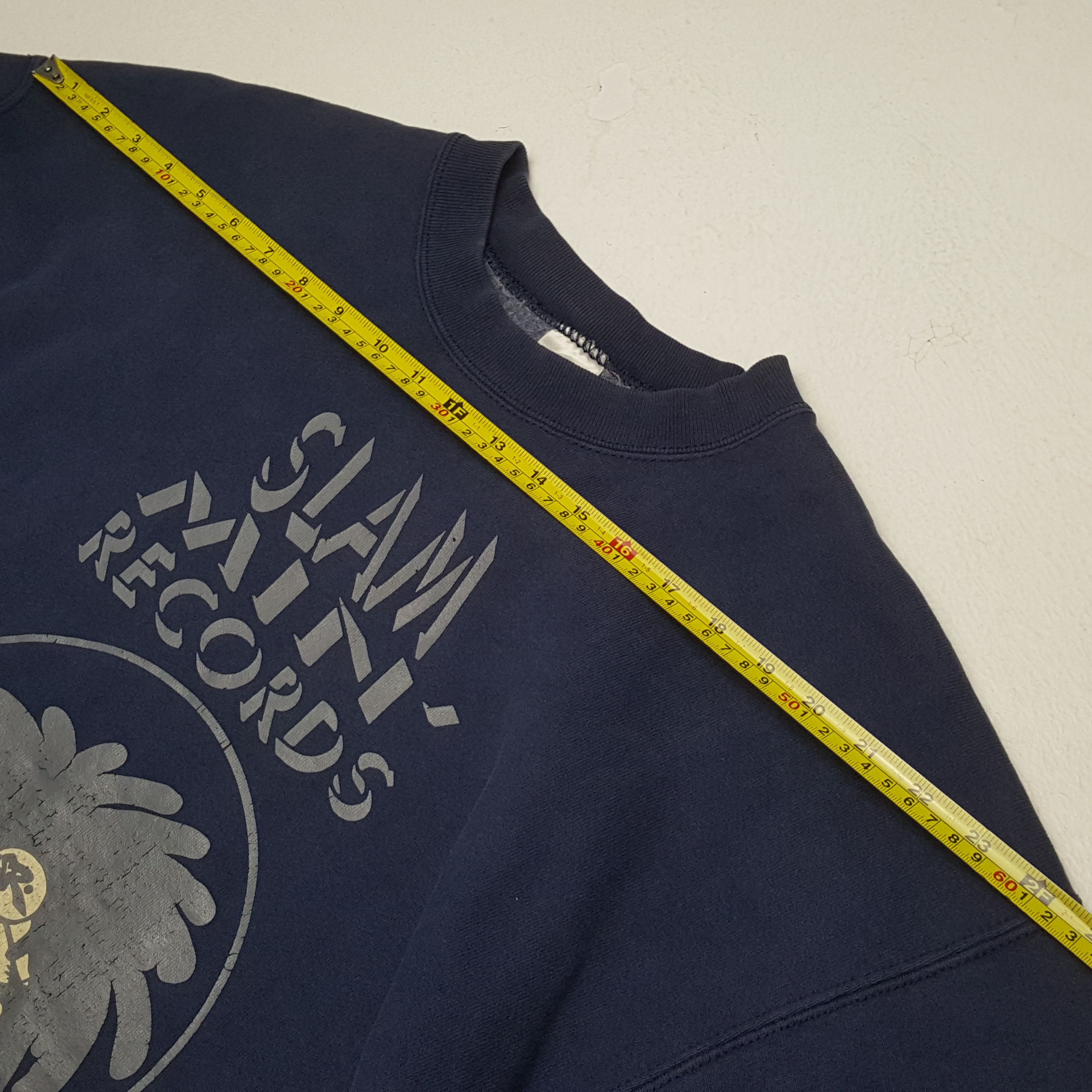 Band Tees × Fruit Of The Loom × Vintage SLAM-MIN RECORDS NEW YORK Music Vintage Sweatshirt Size US XL / EU 56 / 4 - 5 Thumbnail