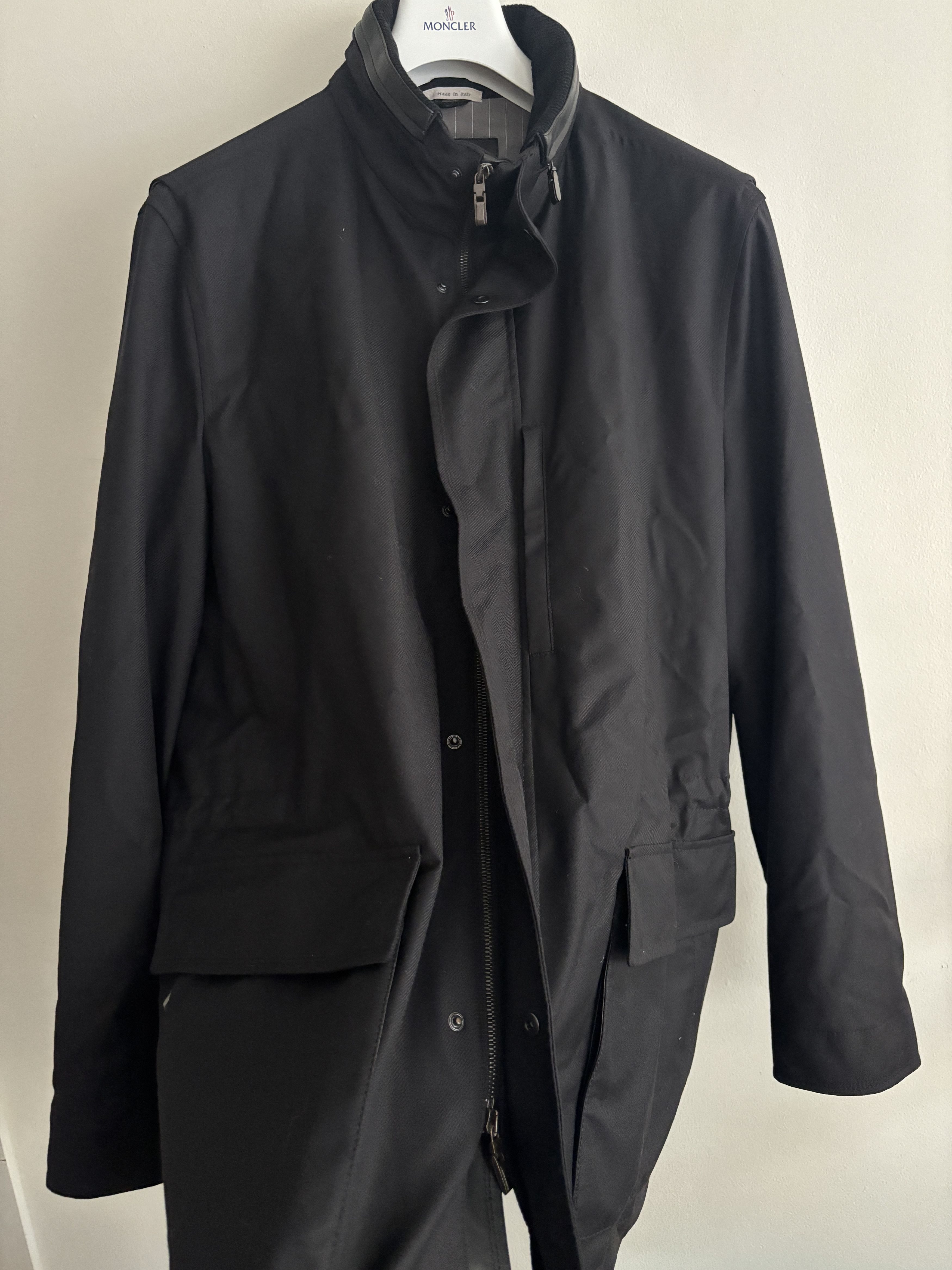 Ermenegildo Zegna $3495 Elements Black Wool Parka Jacket/ Coat - 44/ XL Size US L / EU 52-54 / 3 - 7 Thumbnail