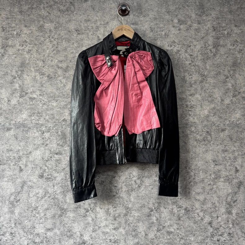 Gucci Gucci Three-dimensional bow leather jacket Size S / US 4 / IT 40 - 1 Thumbnail