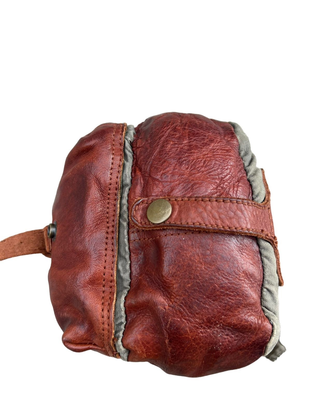 Leather Vintage Tough JeansSmith Military Surplus Patina Leather Bag Size ONE SIZE - 18 Thumbnail