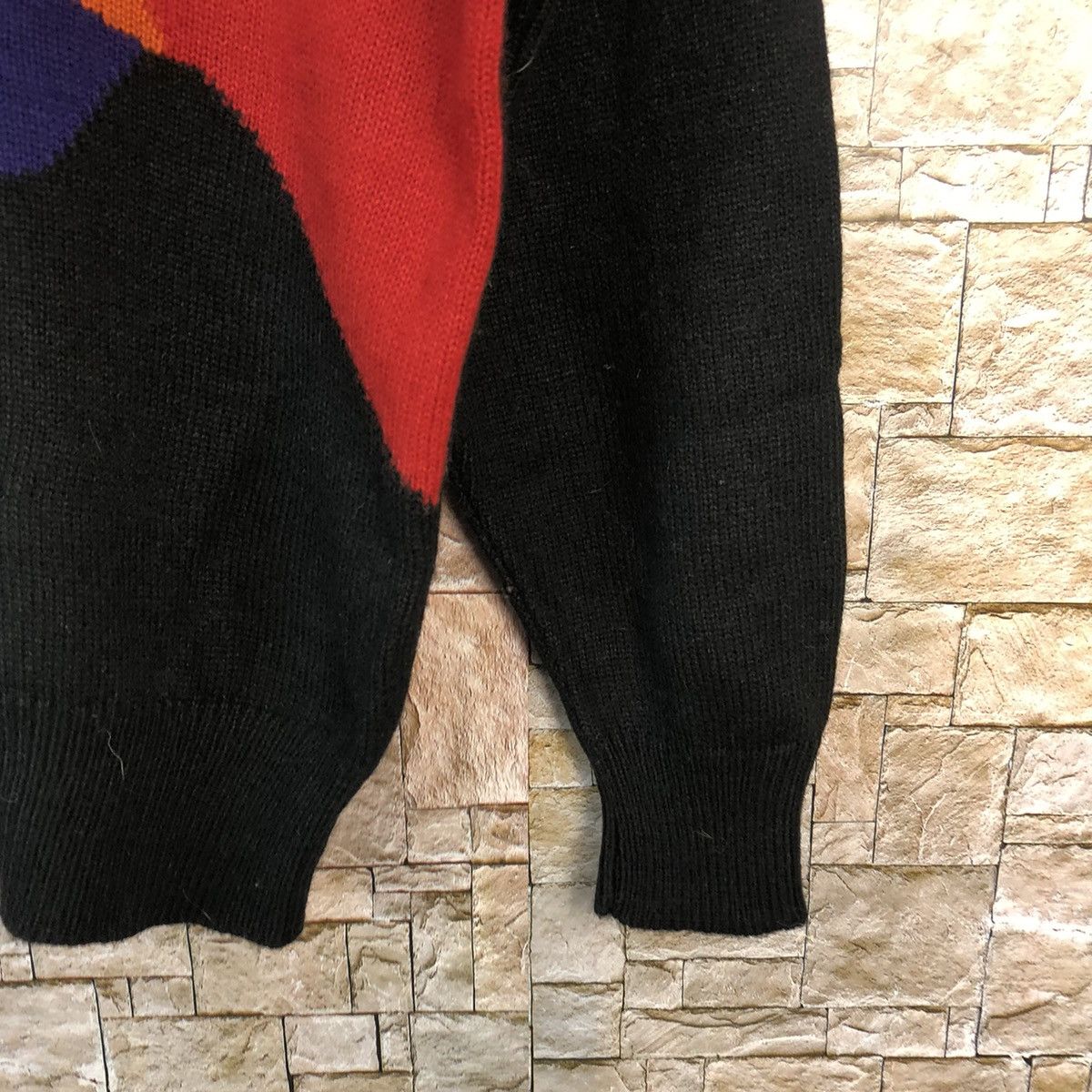 Homespun Knitwear × Japanese Brand Bell House Black art design Knitwear sweatshirt #A855 Size M / US 6-8 / IT 42-44 - 8 Thumbnail