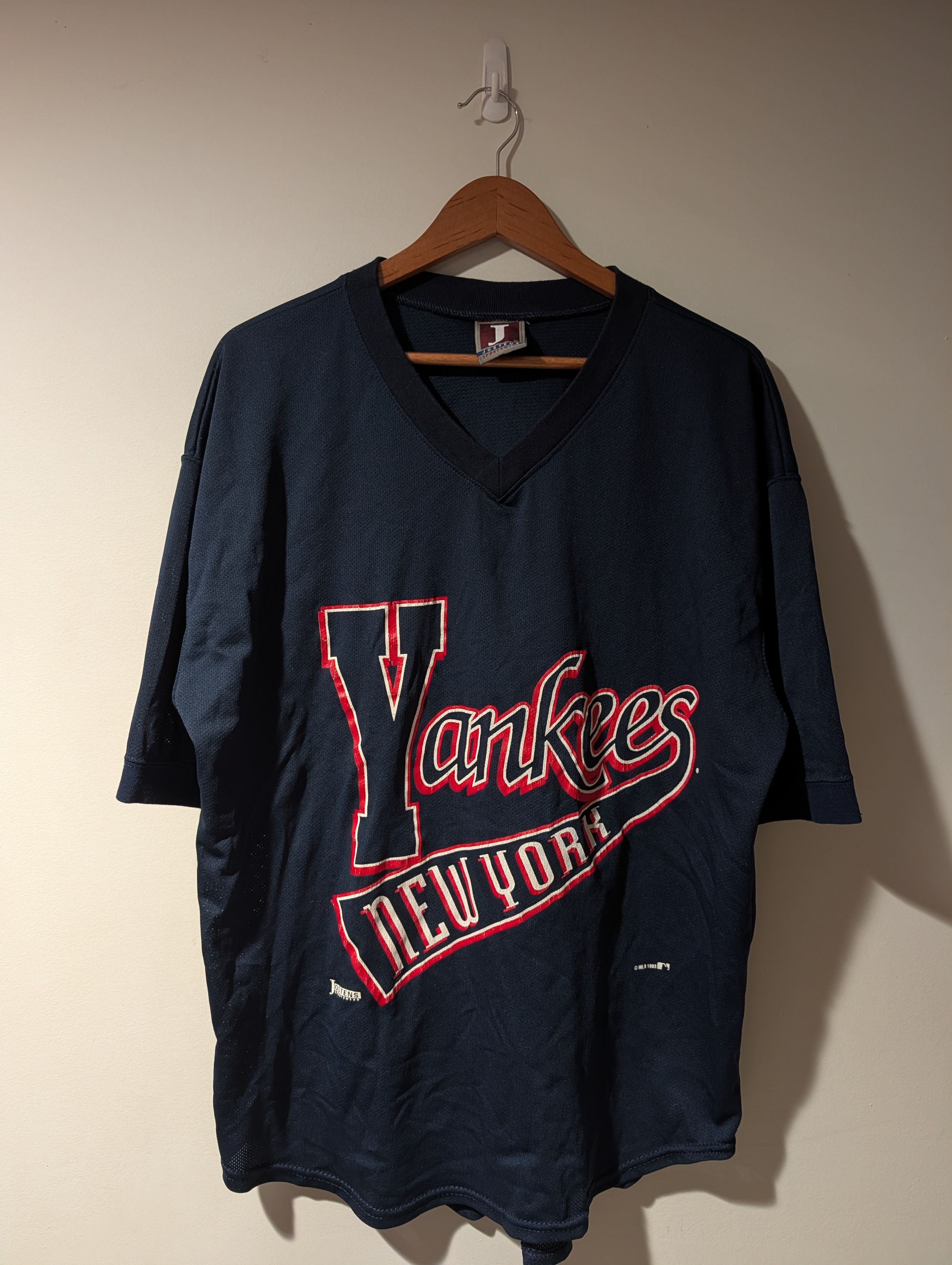MLB Vintage 1993 New York Yankees MLB Jersey V-Neck Mesh Mens Size US XXL / EU 58 / 5 - 1 Thumbnail