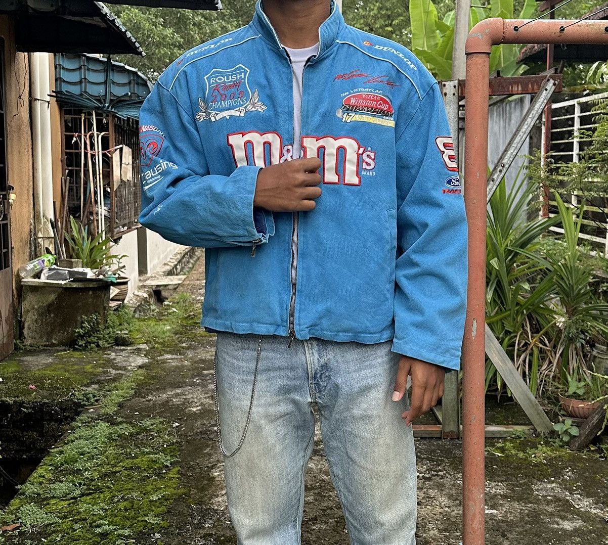 NASCAR 👹Vintage NASCAR M&Ms MATT KENSETH Bomber Jacket Size US M / EU 48-50 / 2 - 2 Thumbnail