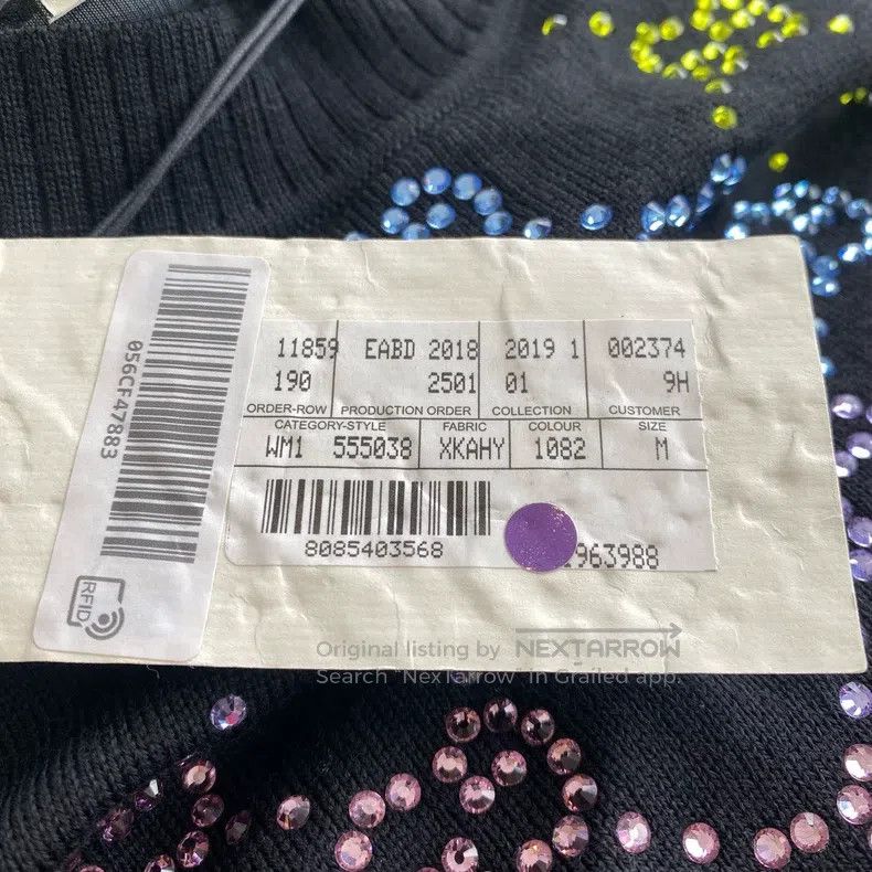 Gucci Gucci Colourful rhinestone old flower wool knitted sweatsh Size US M / EU 48-50 / 2 - 6 Thumbnail