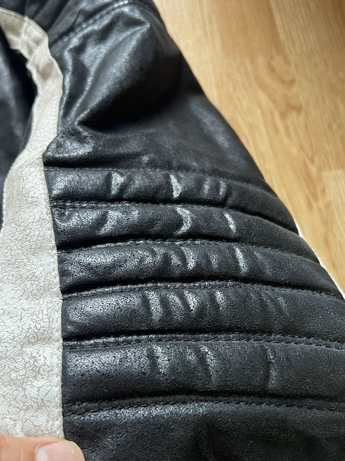 Other Striped Moto Racing Leather Jacket Size M Size US M / EU 48-50 / 2 - 5 Thumbnail