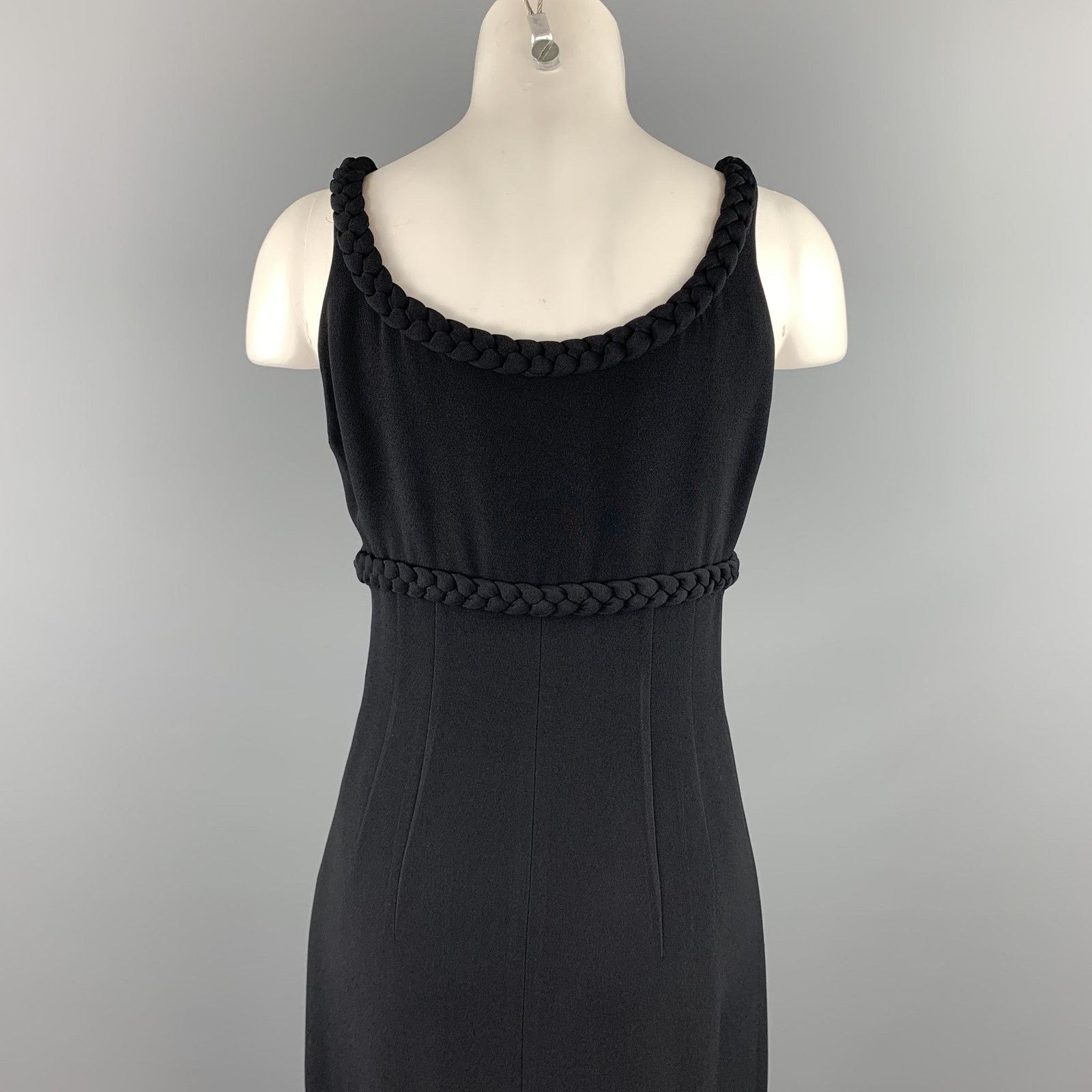 Moschino MOSCHINO Size 8 Black Rayon Empire Waist Cocktail Dress Size M / US 6-8 / IT 42-44 - 5 Thumbnail