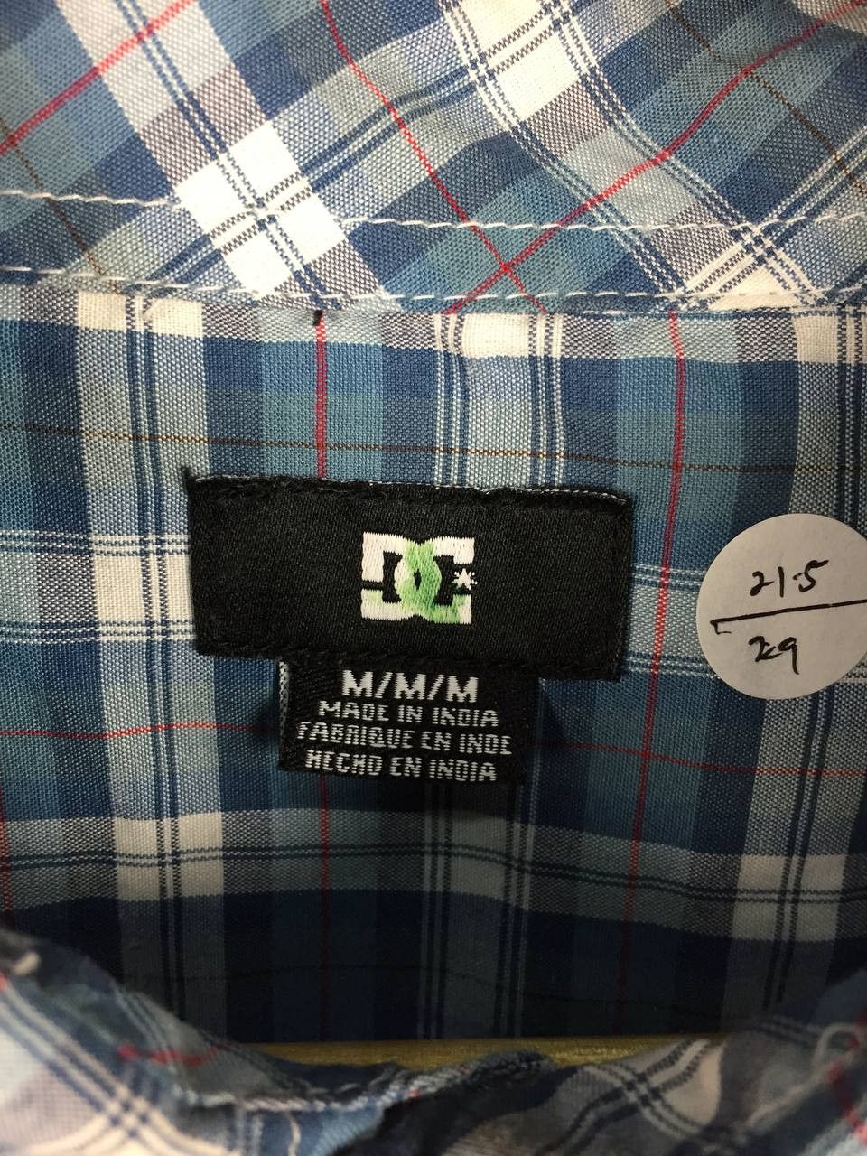 DC DC Shoes Checkered Plaid Button Down Short Sleeve Shirt Size US M / EU 48-50 / 2 - 7 Thumbnail