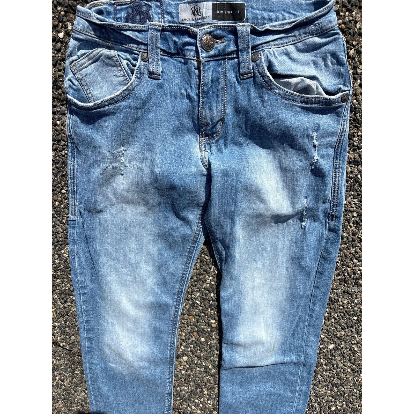 Rock & Republic Y2K Rock & Republic Jeans distressed 28x30 faded denim Size 28" / US 6 / IT 42 - 5 Thumbnail