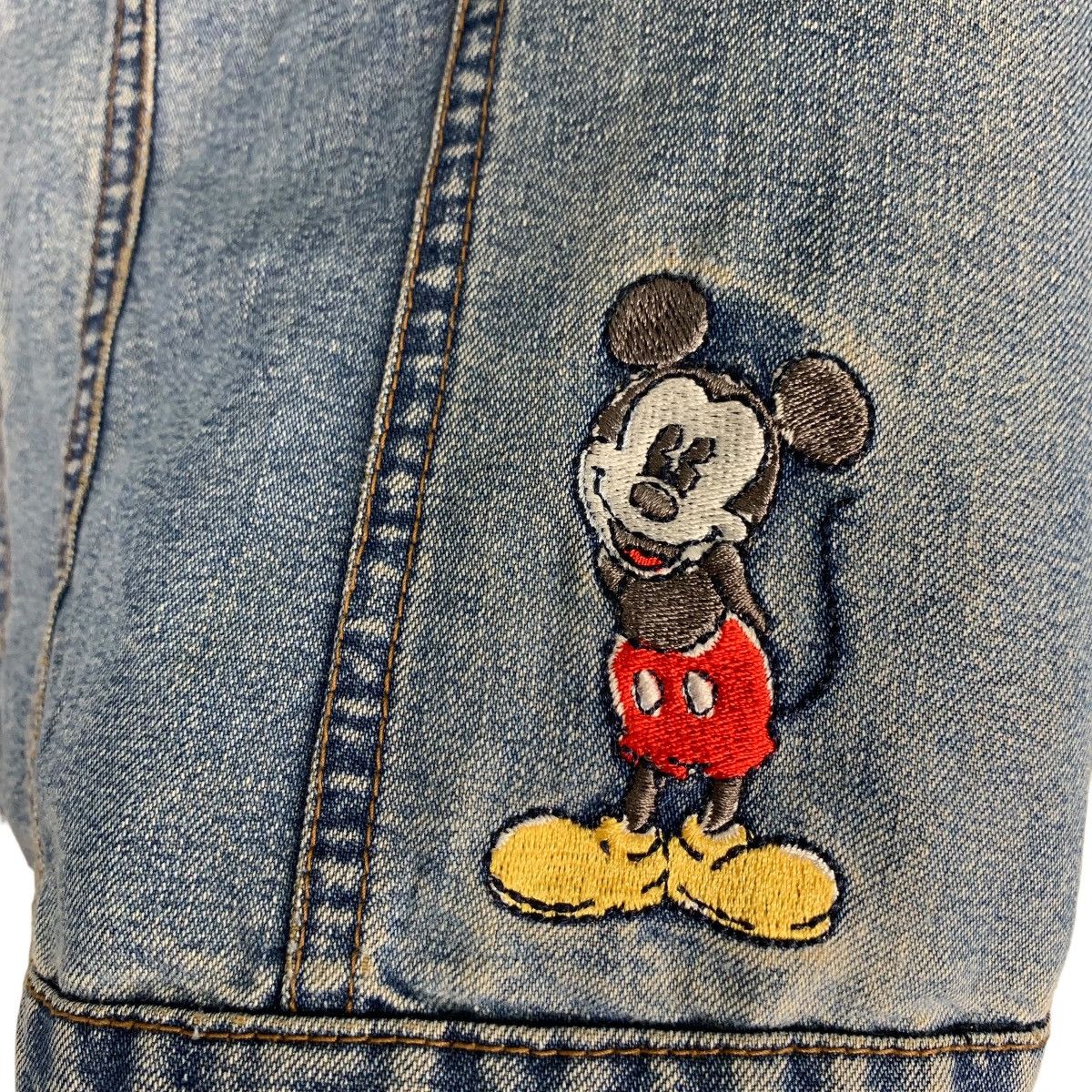 Disney Disney Mickey Mouse Big Face Logo Denim Jacket #0499-C23 Size M / US 6-8 / IT 42-44 - 15 Thumbnail