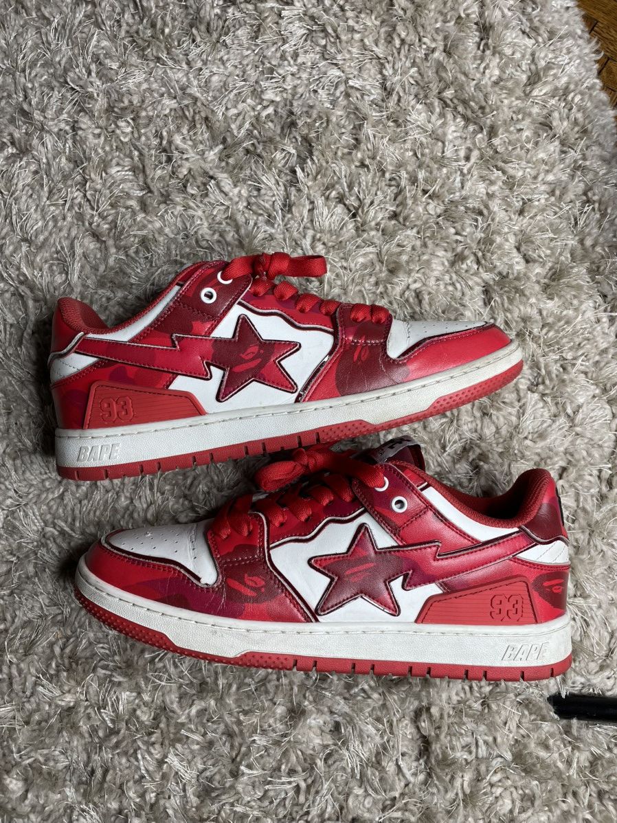 Bape Bape S8 Sta #1 M2 Red Size US 11 / EU 44 - 2 Thumbnail