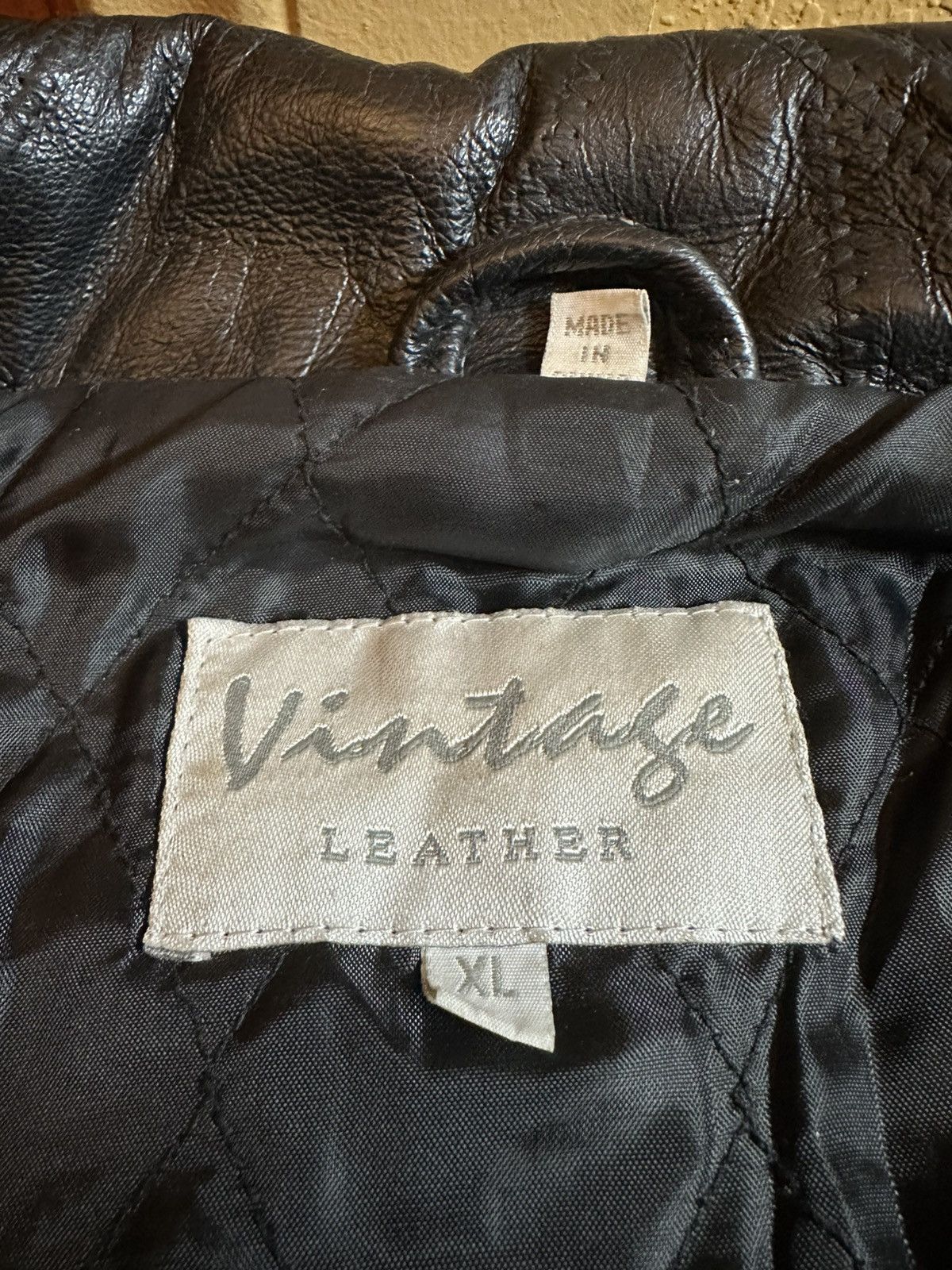 Vintage 🪡 Vintage Black Leather Patchwork Bomber Jacket Size US XL / EU 56 / 4 - 8 Thumbnail
