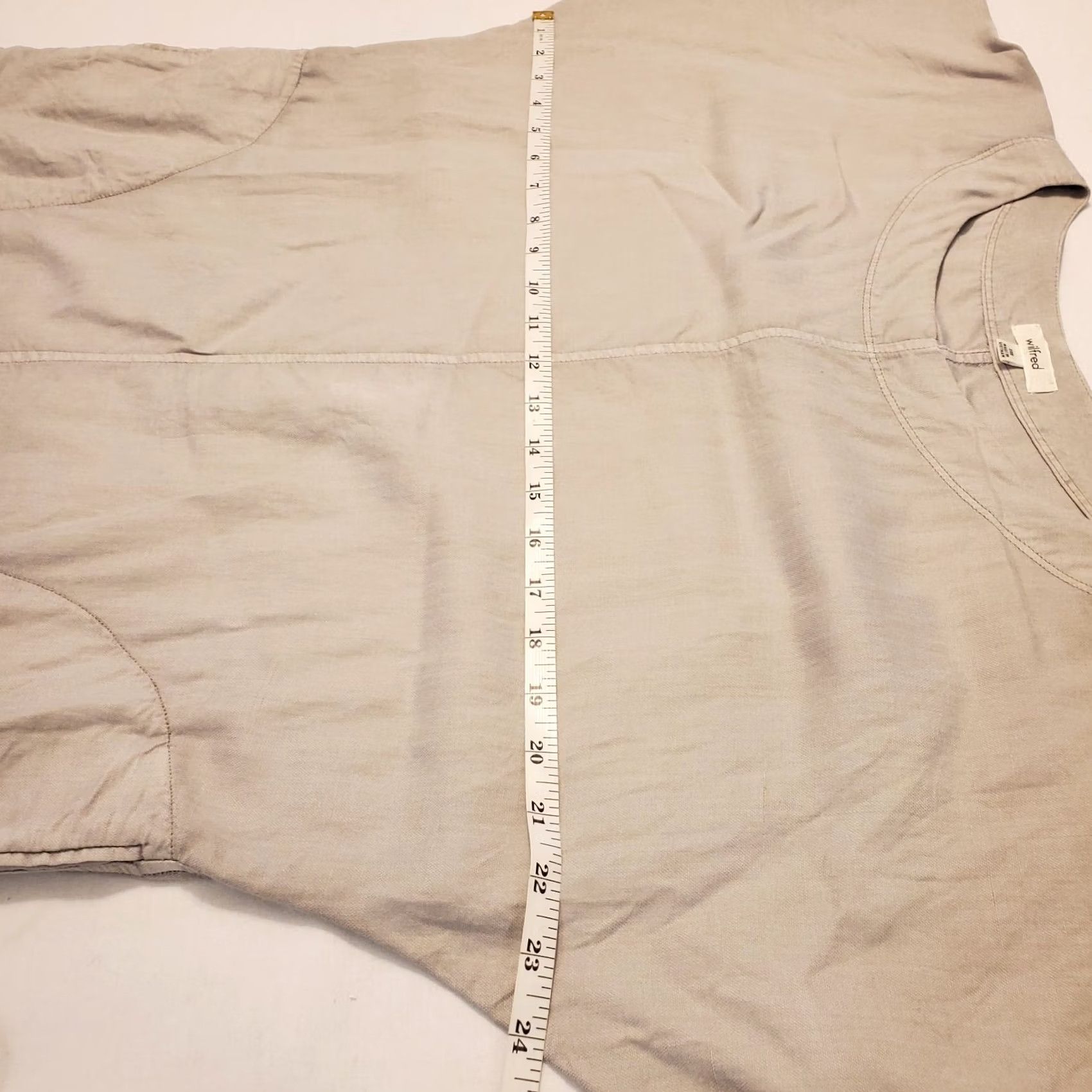 Vintage Wilfred Gray Linen Mini Dress XXS Half Sleeve Boho Minimalist Lagenlook Size XXS / US 00 / IT 34 - 4 Thumbnail
