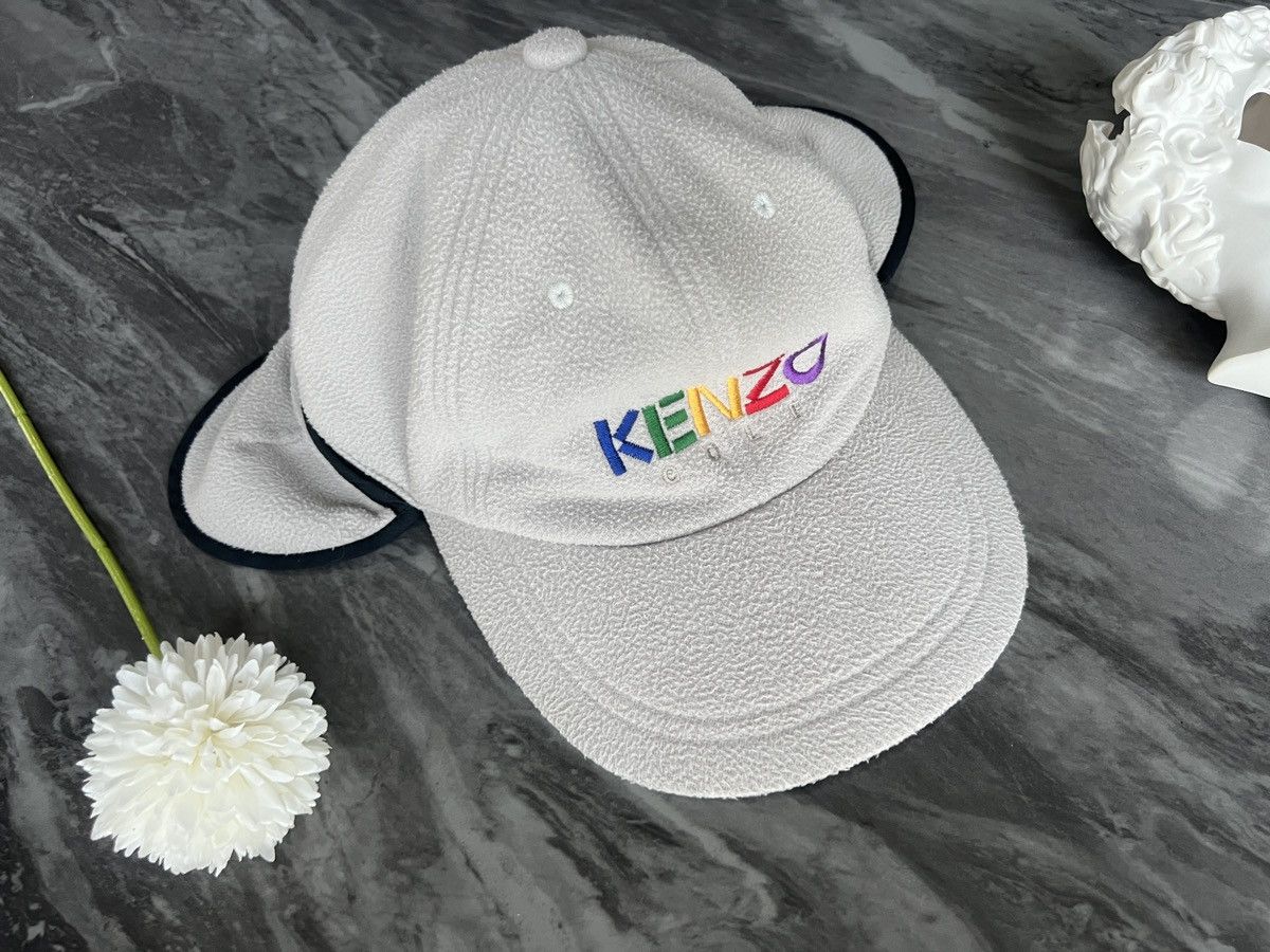 Kenzo Kenzo : Golf Puffy Trapper Hat Cap Grey Rainbow Font Size ONE SIZE - 1 Thumbnail