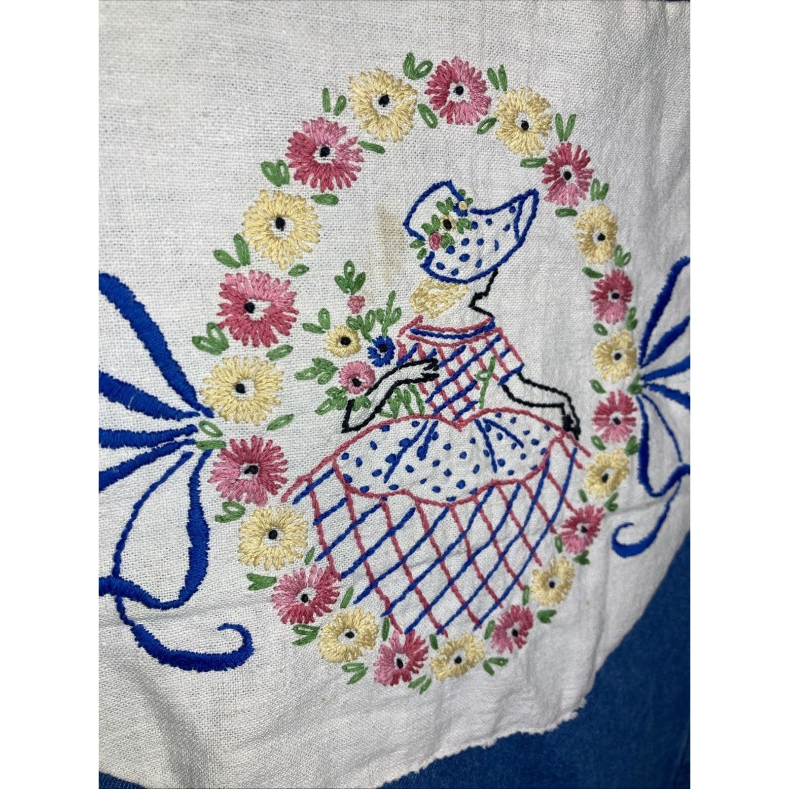 Other Vintage 90s Large Granny Cottagecore Prairie Denim Vest Size L / US 10 / IT 46 - 7 Thumbnail