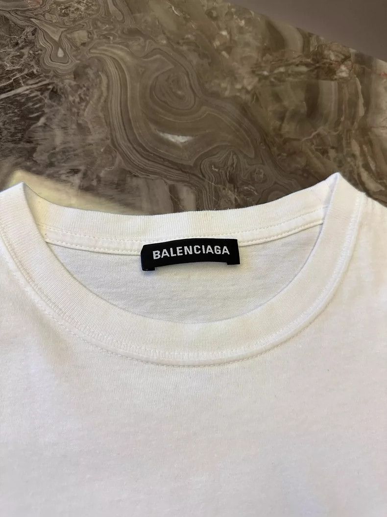 Balenciaga Balenciaga Lock扣 Short Sleeve T-Shirt White L Size Size US L / EU 52-54 / 3 - 2 Thumbnail