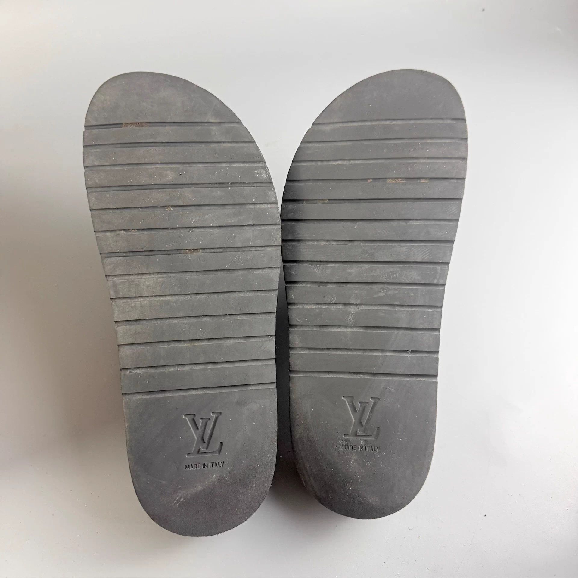 Louis Vuitton LV Black Allover Print Velcro Slides 41 95 New Size US 8 / EU 41 - 6 Thumbnail