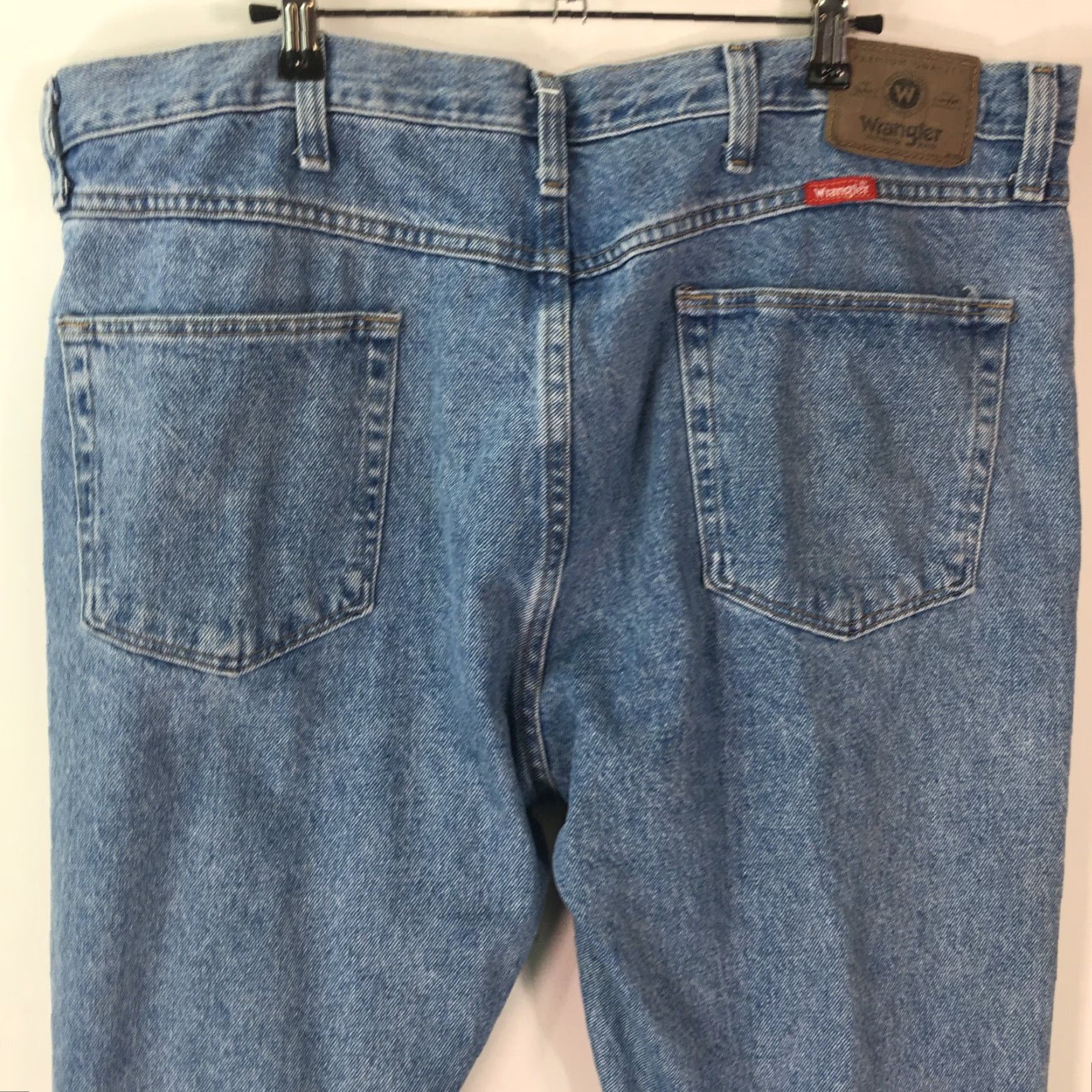 Wrangler Wrangler Mens Stretch Straight Leg Regular Fit Blue Denim Jeans 40X30 Size US 40 / EU 56 - 3 Thumbnail