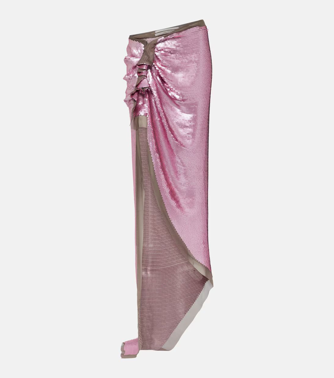 Rick Owens o1y0126 Maxi Skirt in Pink Size 26" / US 2 / IT 38 - 1 Thumbnail
