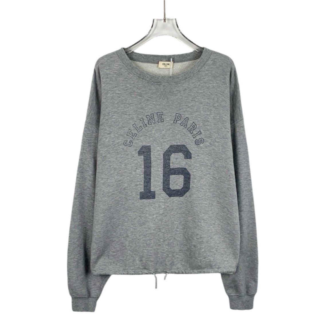 Celine Celine Grey Letter Printed Cotton Crew Neck Sweatshirt K26WX Size M / US 6-8 / IT 42-44 - 1 Thumbnail