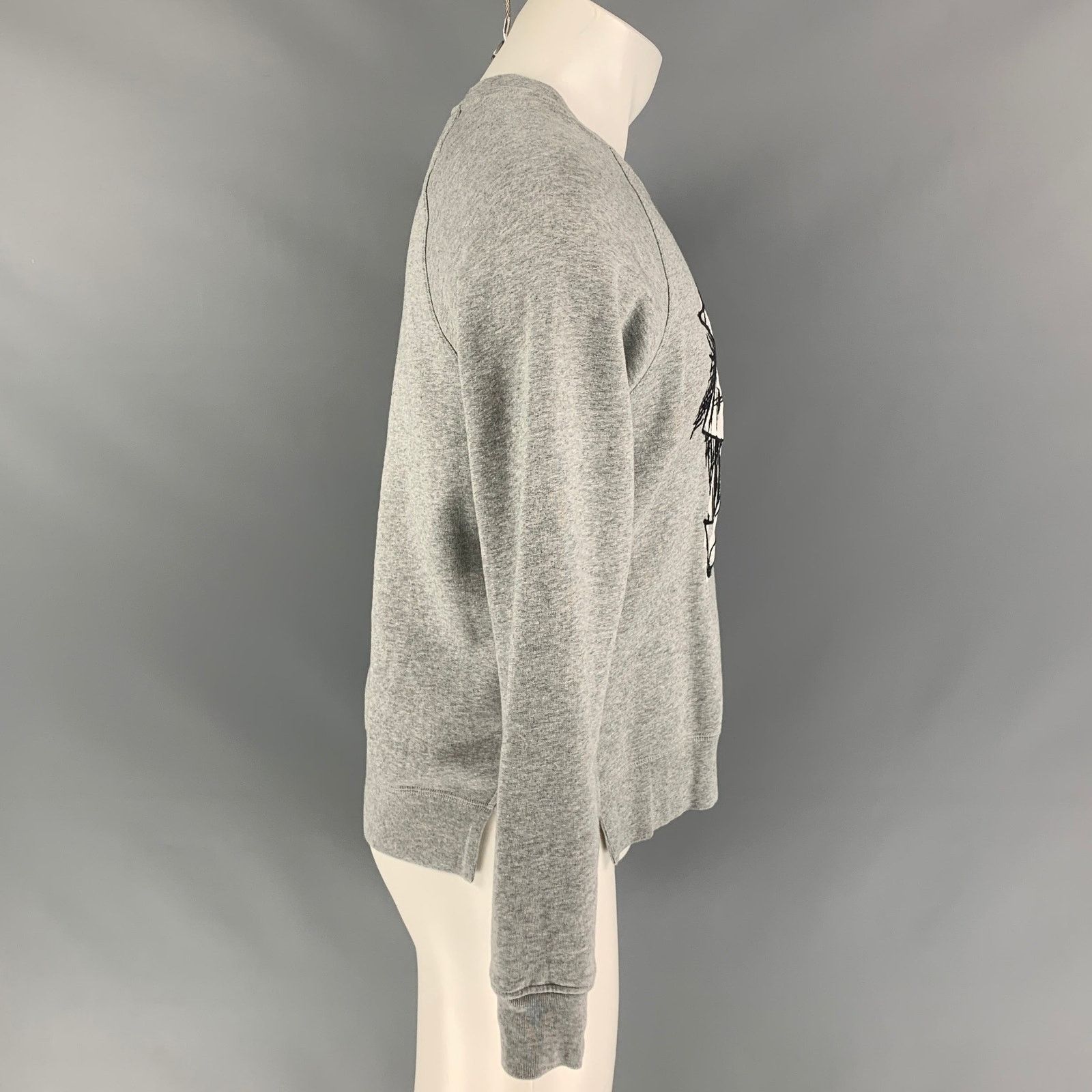 Burberry S Grey Graphic Cotton / Polyester Crew-Neck Sweatshirt Size US S / EU 44-46 / 1 - 5 Thumbnail