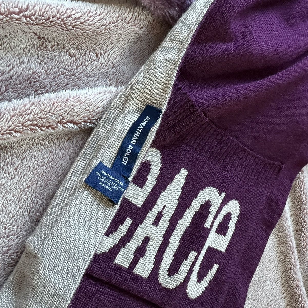 Designer Jonathan Adler Peace Love Scarf Muffler Designer Usa Luxury Size ONE SIZE - 3 Thumbnail