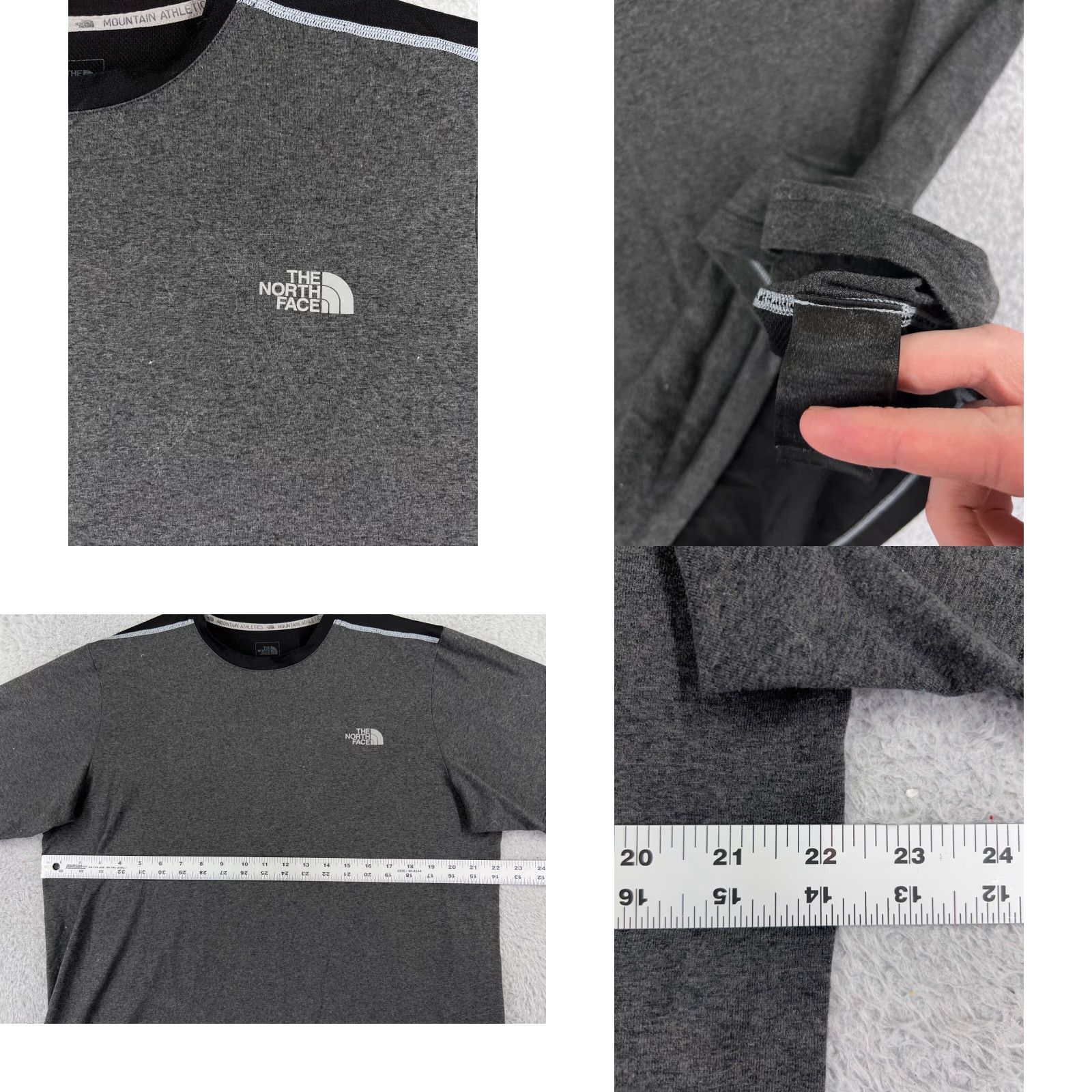 The North Face The North Face Shirt Men L Gray Short Sleeve Crew Neck Flashdry Polyester Size US L / EU 52-54 / 3 - 8 Thumbnail