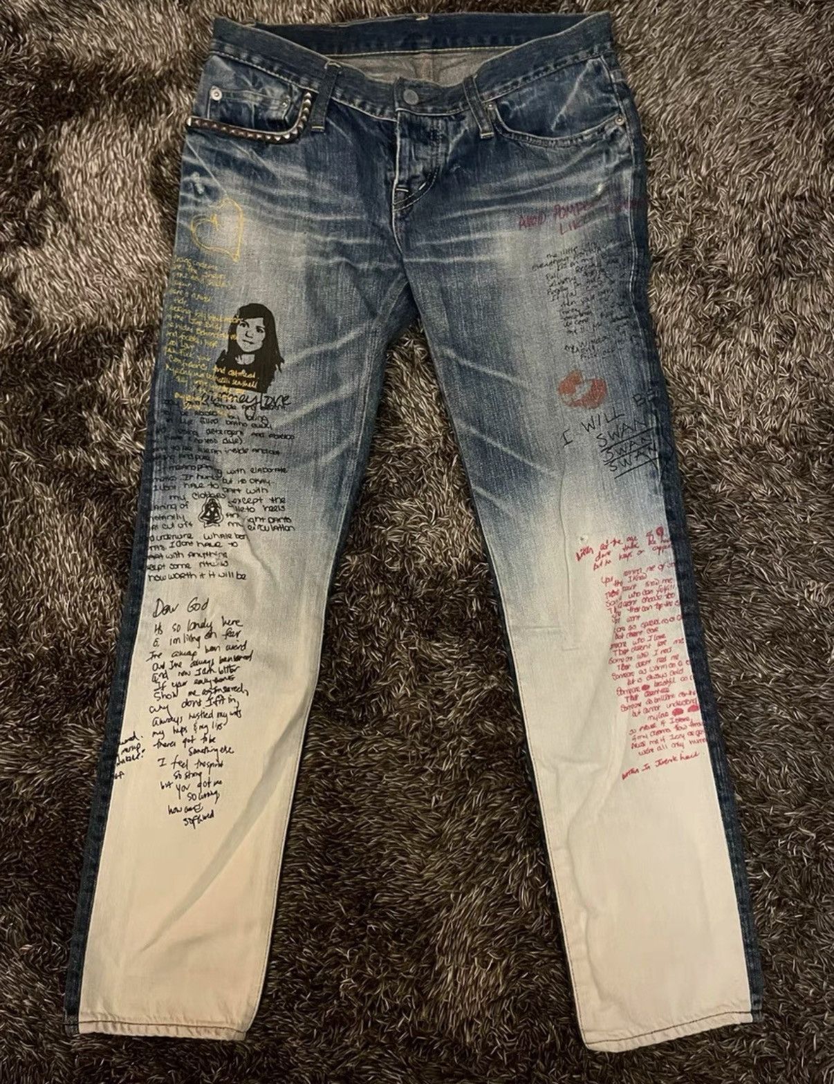 Hysteric Glamour Hysteric Glamour The Doors Y2K Studded Jeans K24 Size US 34 / EU 50 - 2 Thumbnail