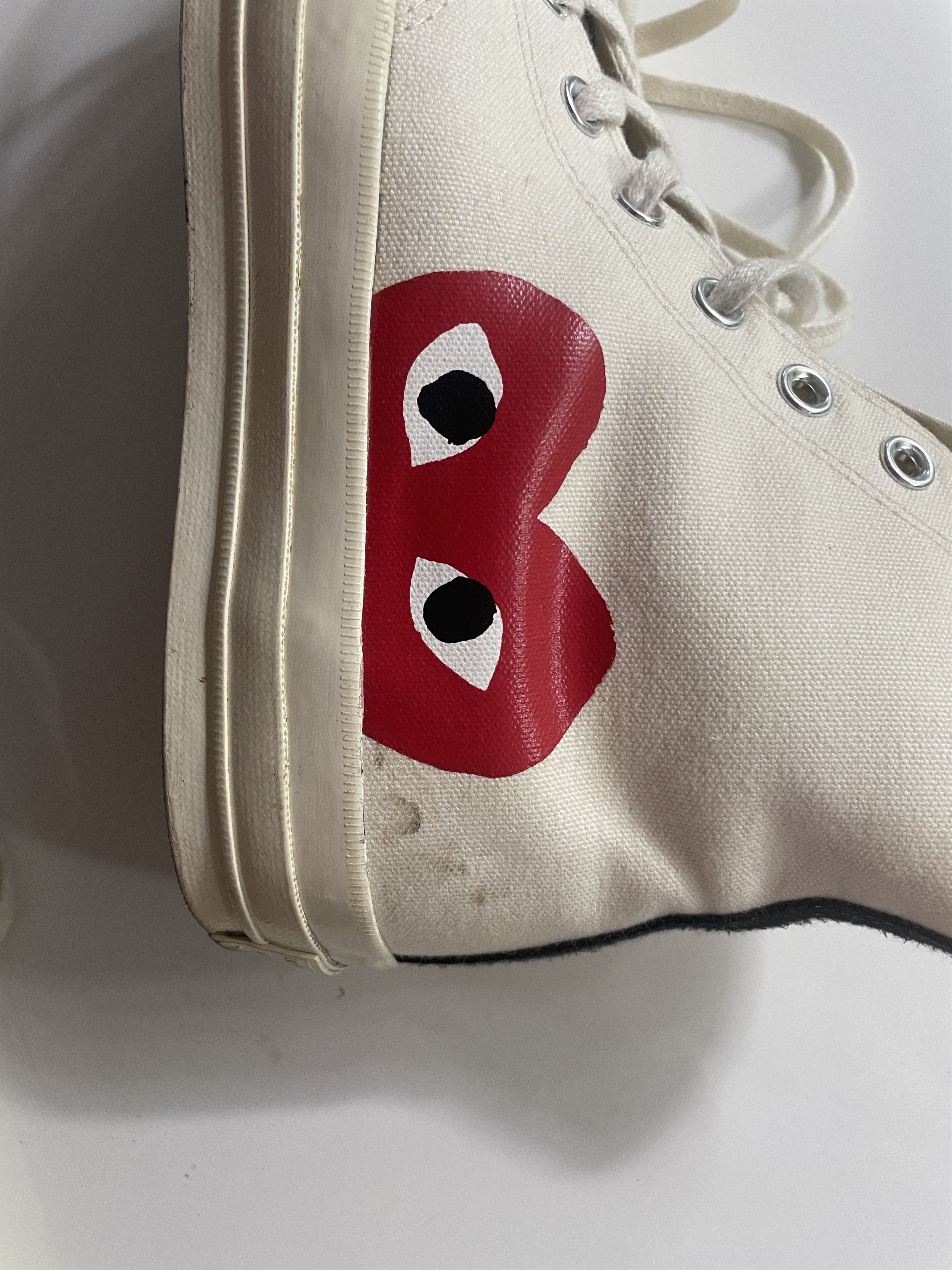 Comme des Garcons × Converse 💥💥 CONVERSE Chuck Taylor All Star 70 Hi - CDG PLAY White Size US 10 / EU 43 - 6 Thumbnail