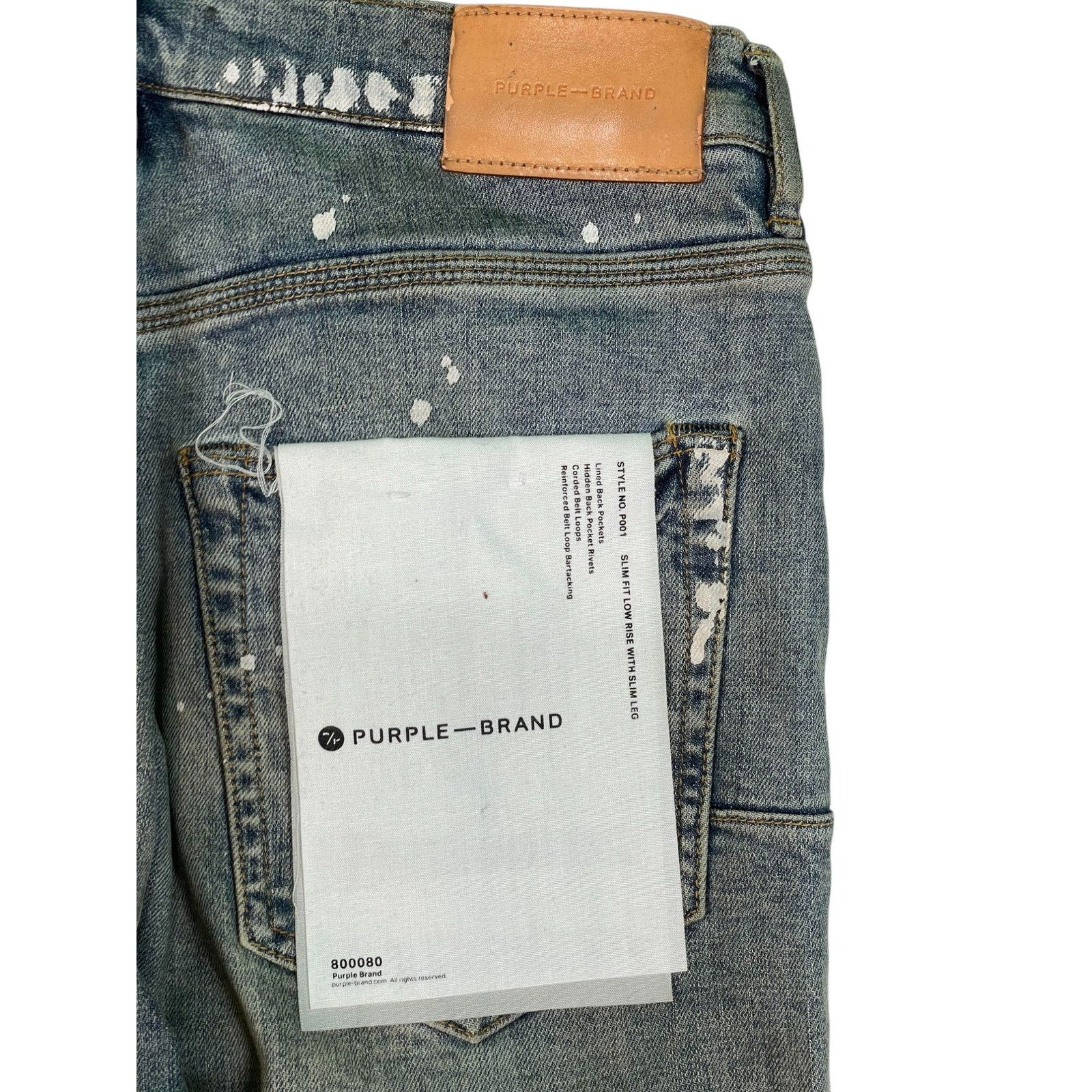 Purple Brand Purple Brand Vintage Wash Splatter Ripped Jeans Size US 32 / EU 48 - 2 Thumbnail
